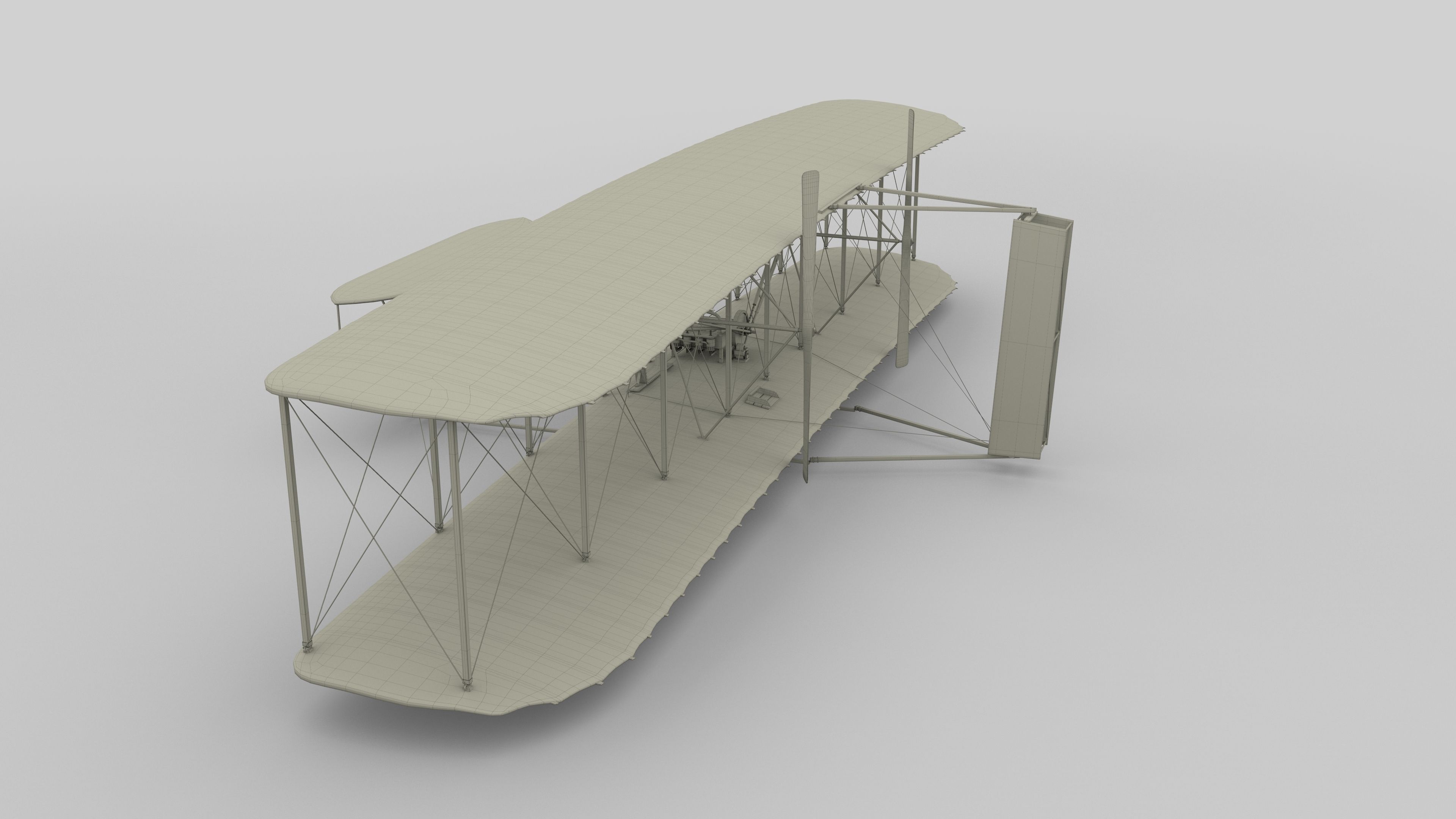 Rigged Wright Flyer 3D model_76
