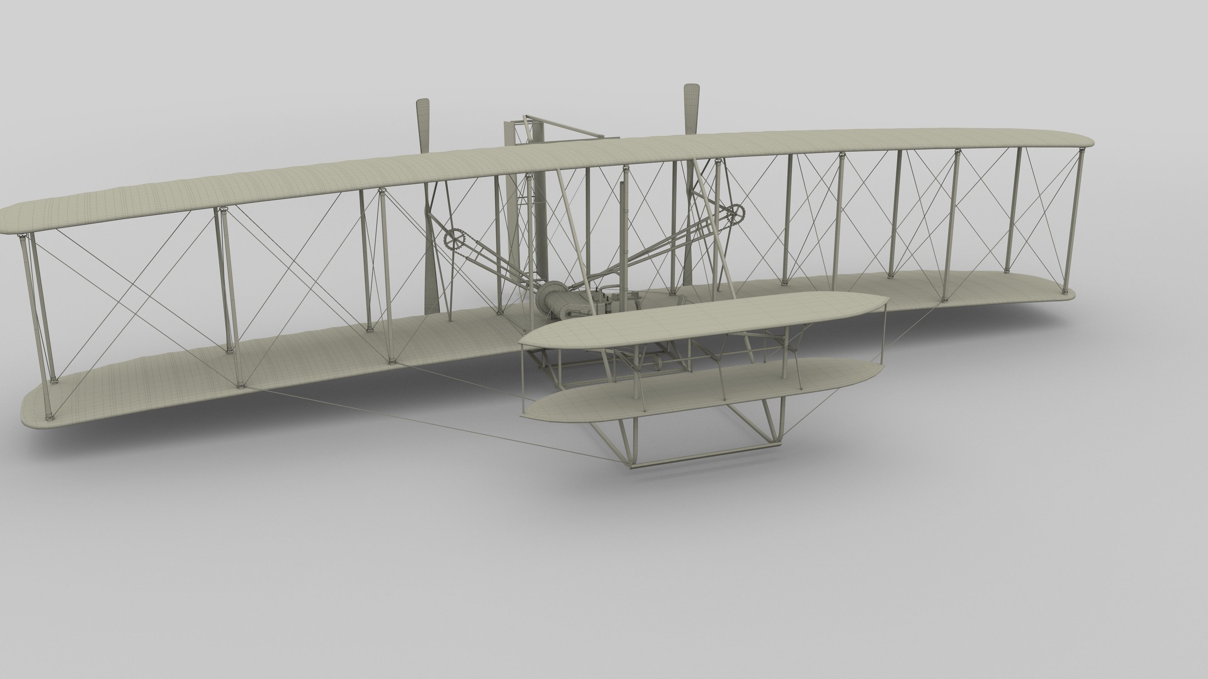 Rigged Wright Flyer 3D model_85