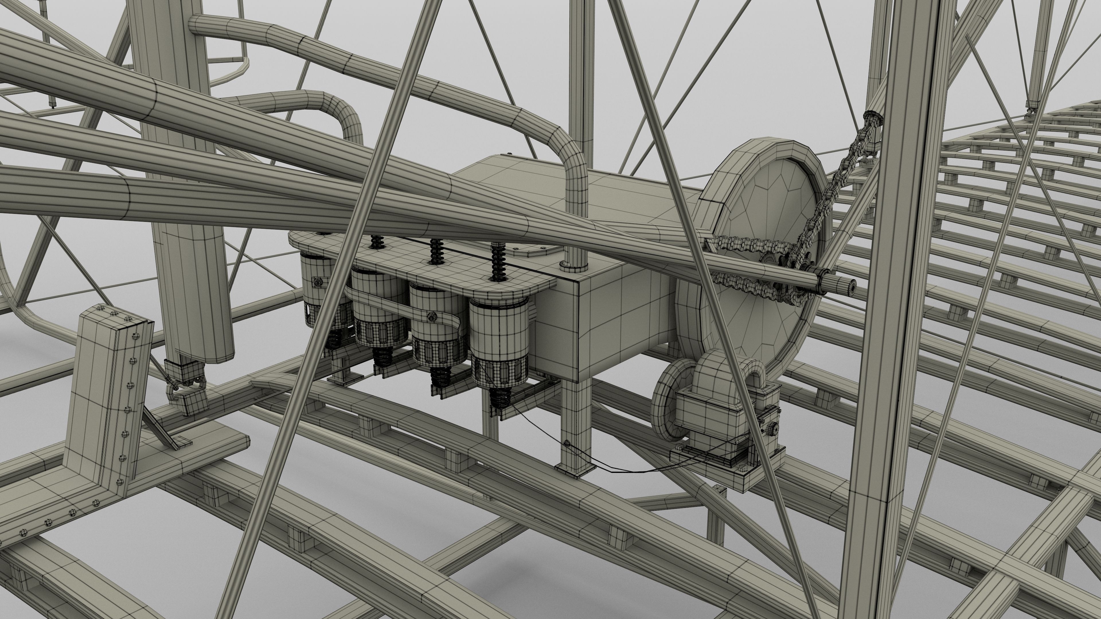Rigged Wright Flyer 3D model_82