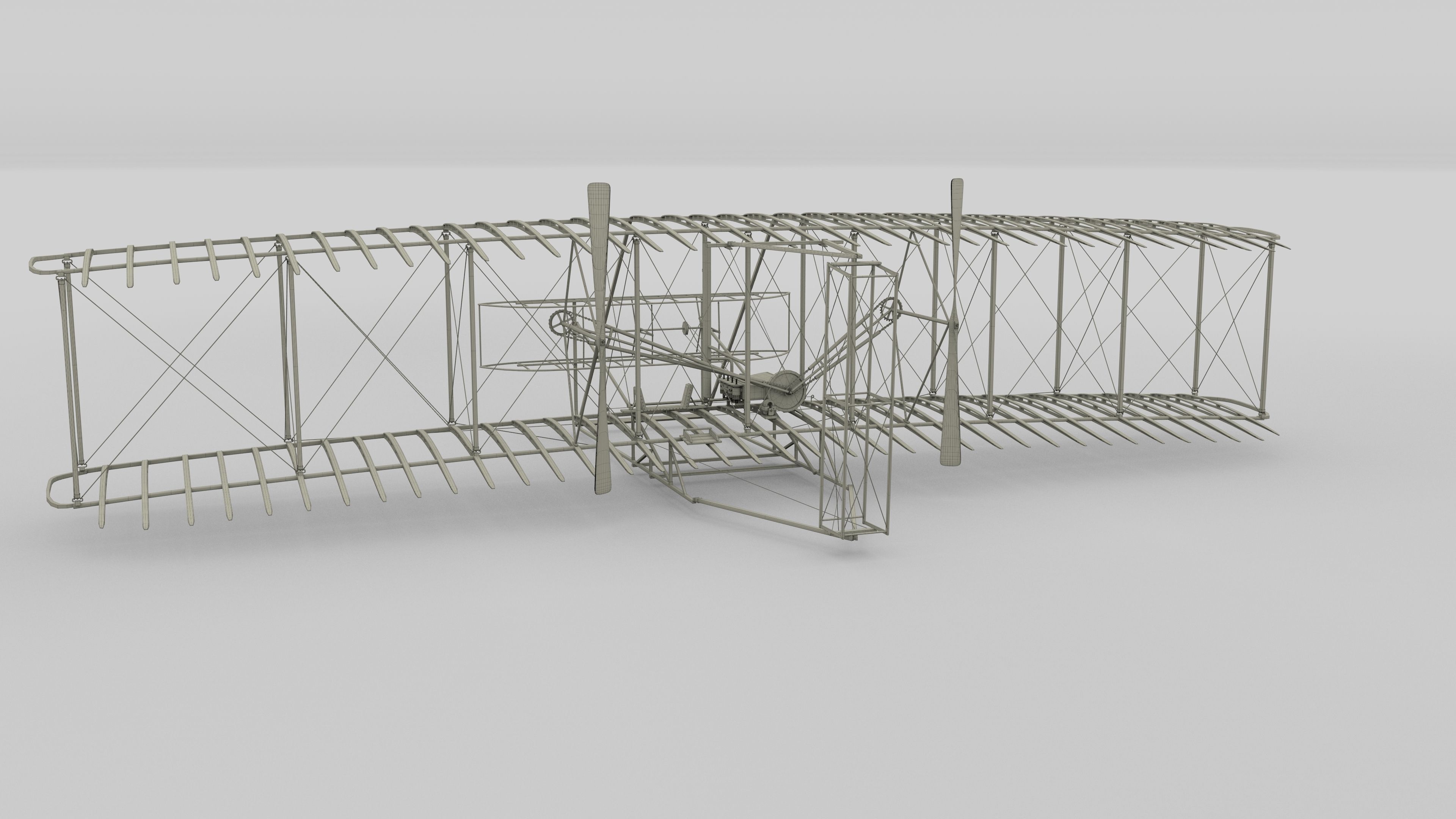 Rigged Wright Flyer 3D model_62