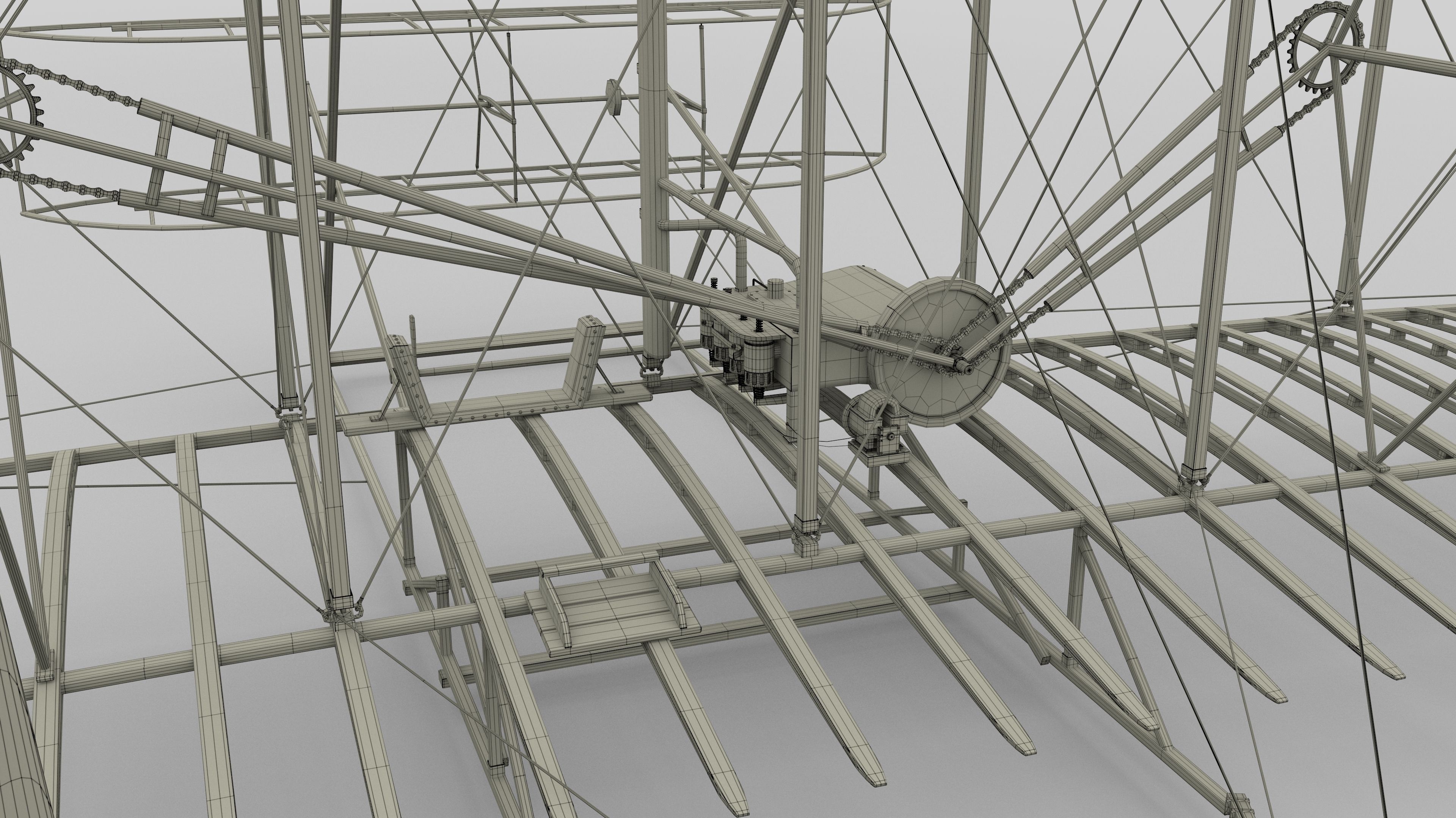 Rigged Wright Flyer 3D model_67