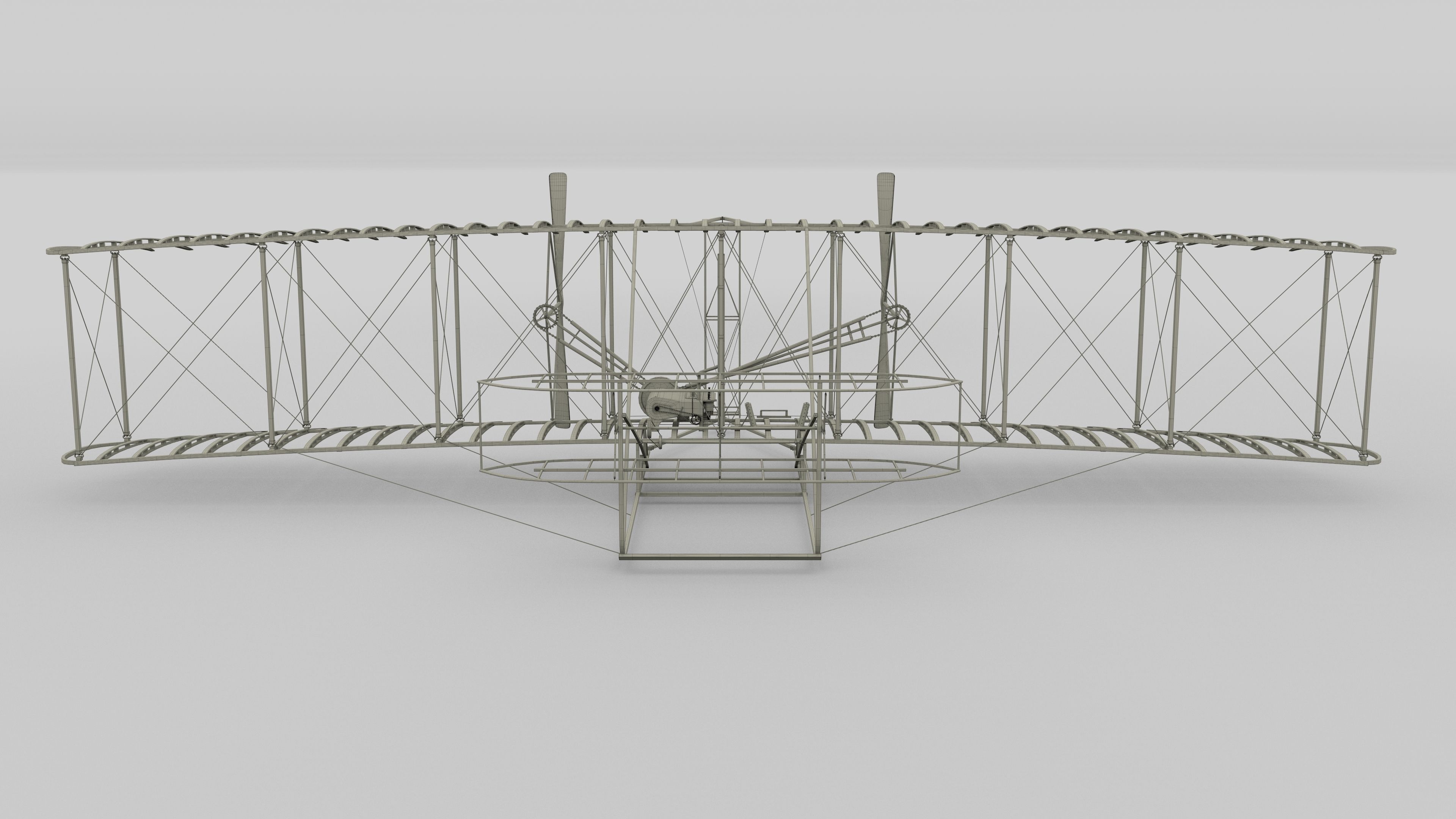 Rigged Wright Flyer 3D model_47