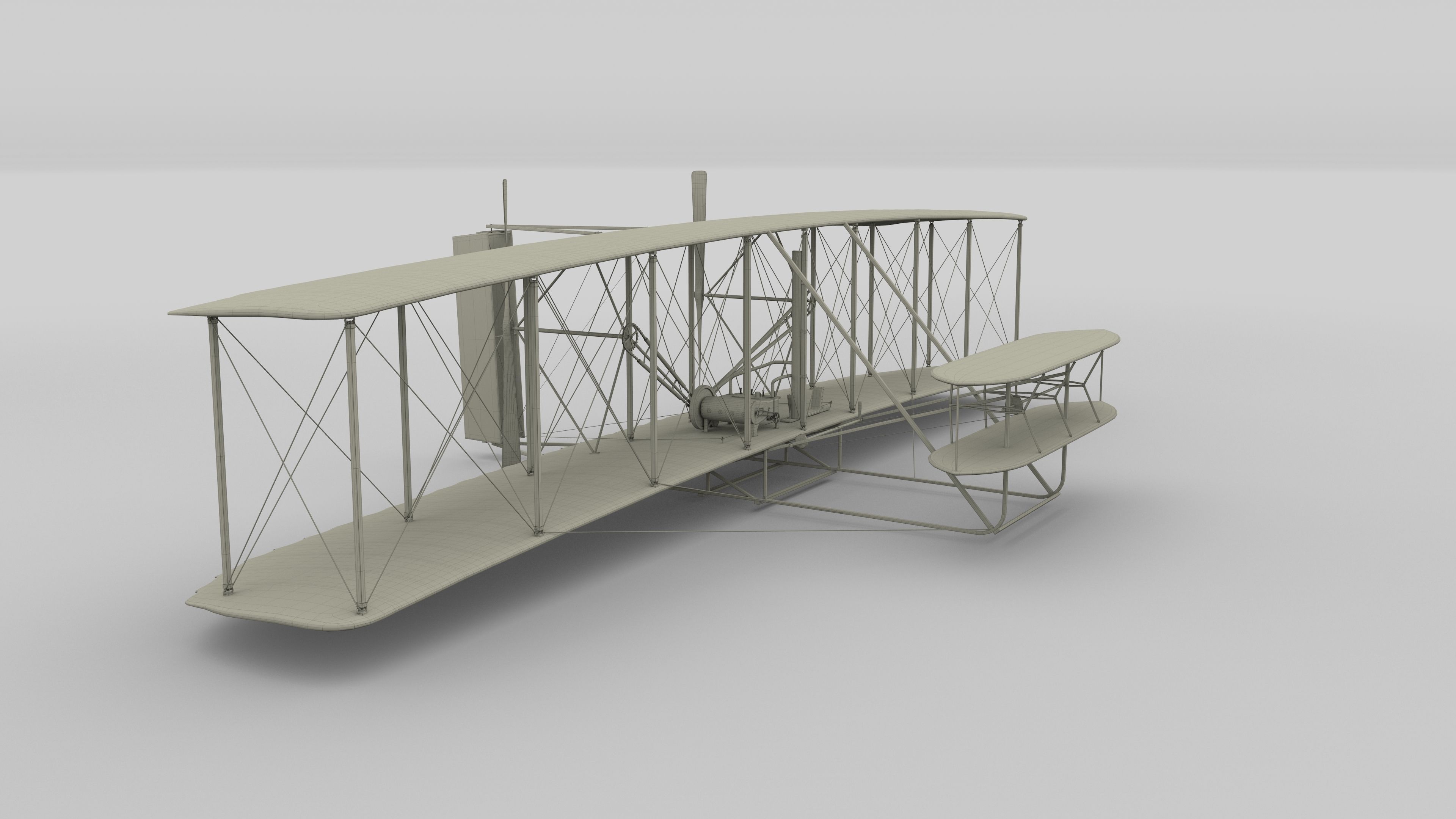 Rigged Wright Flyer 3D model_86