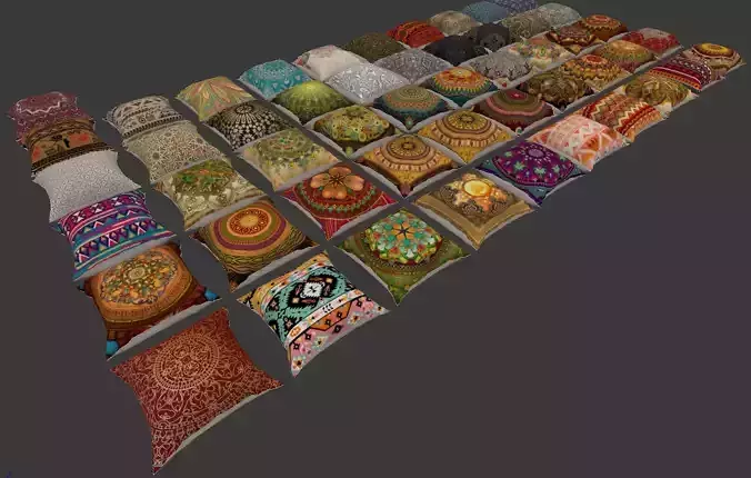 Pillow with ornate design