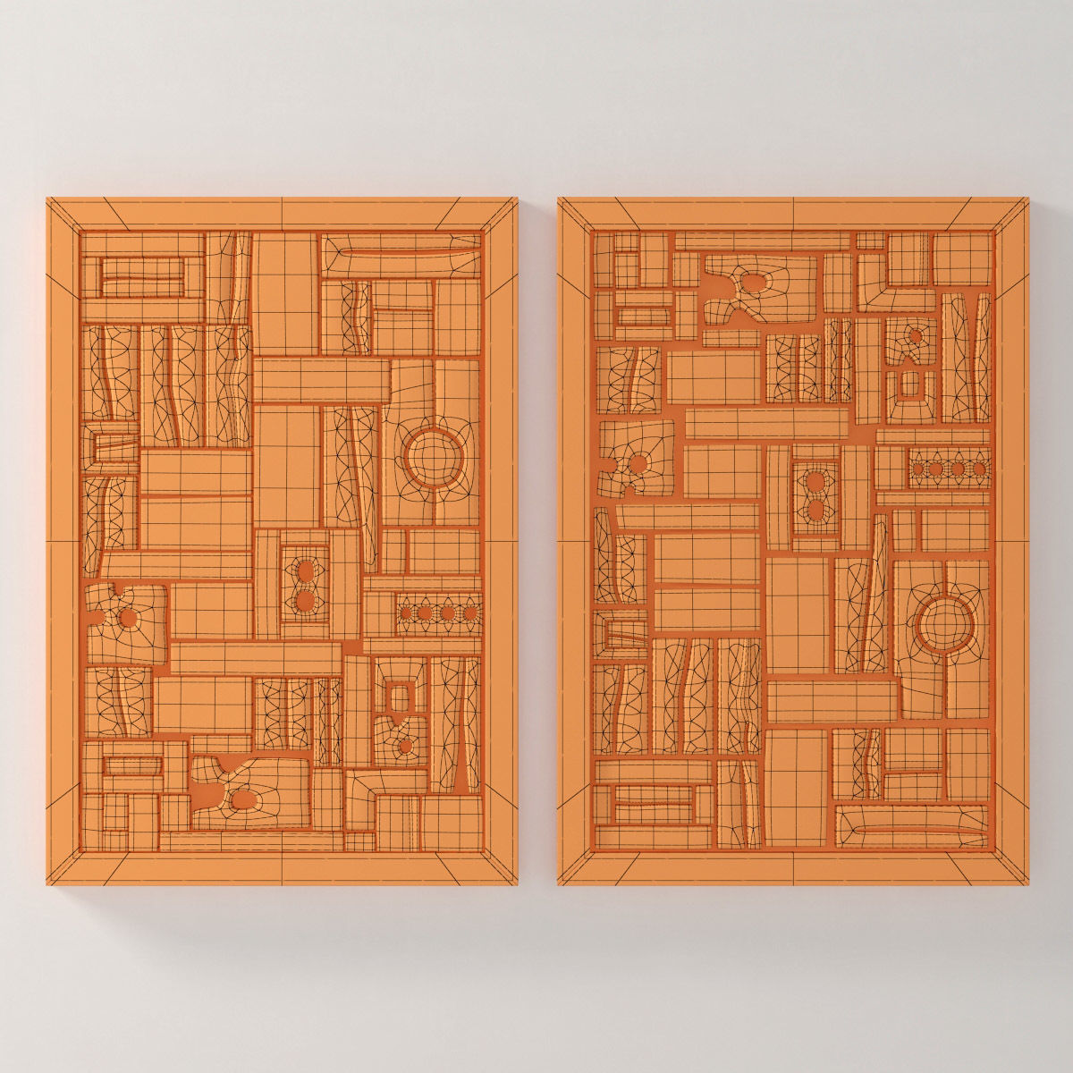 Panel wood form frame n1 3D model_20