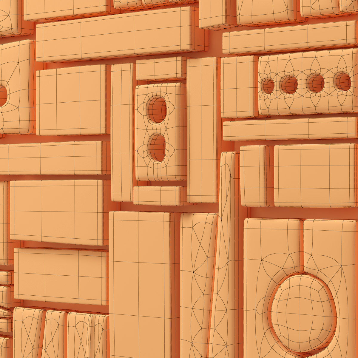 Panel wood form frame n1 3D model_19
