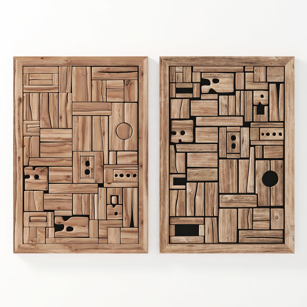 Panel wood form frame n1 3D model_1