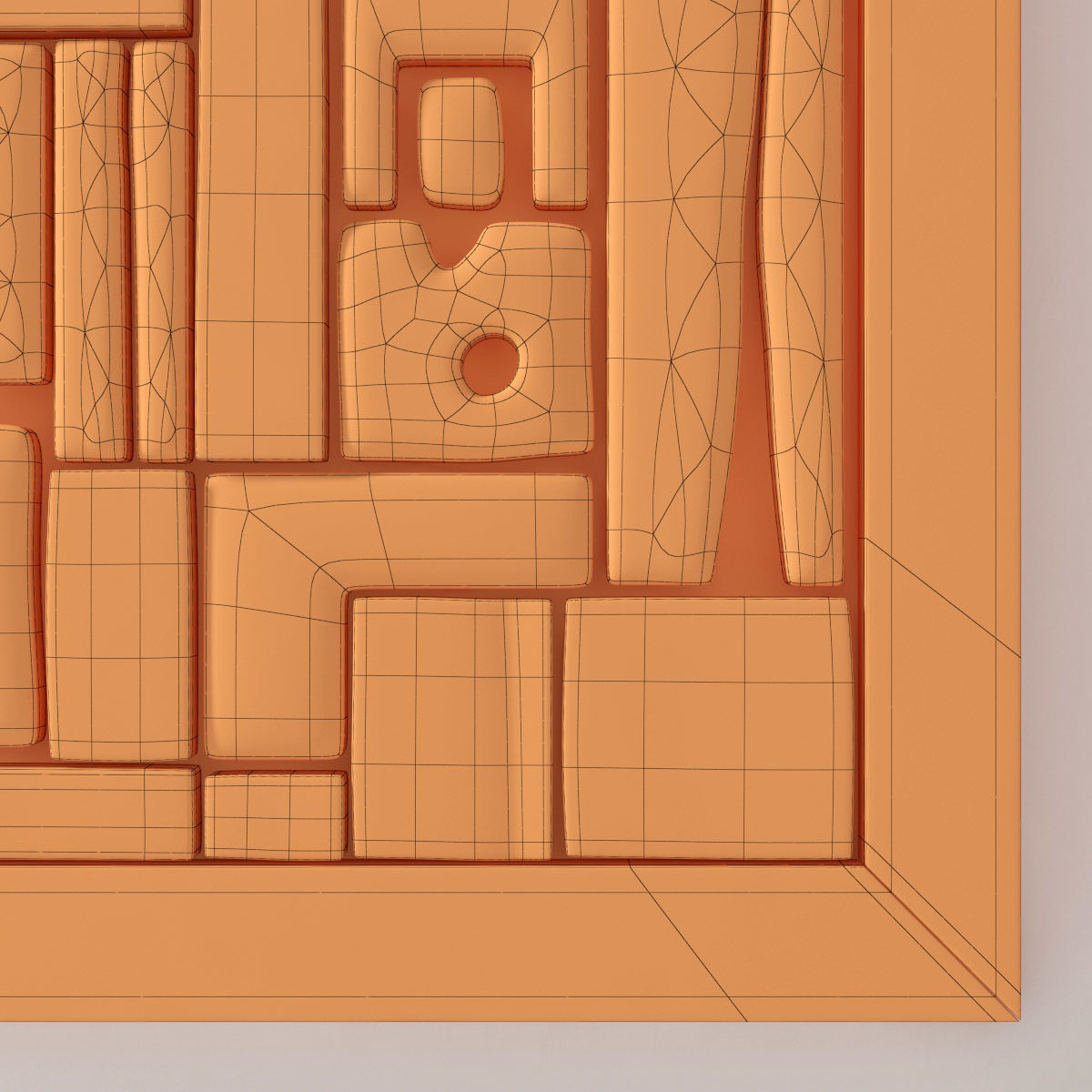 Panel wood form frame n1 3D model_23
