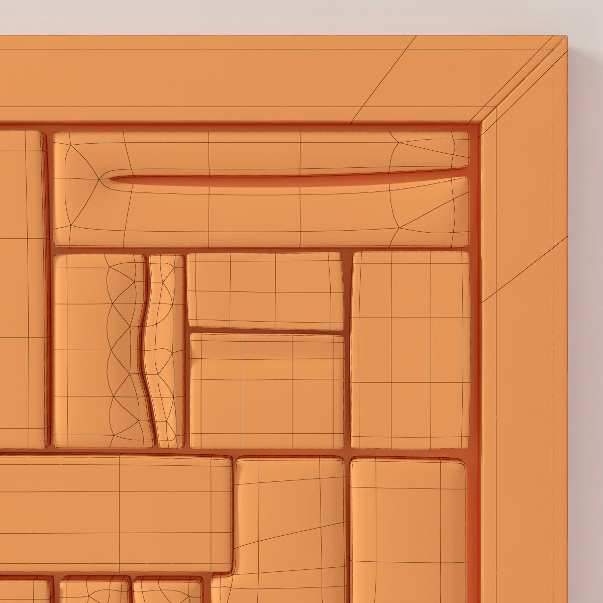 Panel wood form frame n1 3D model_25