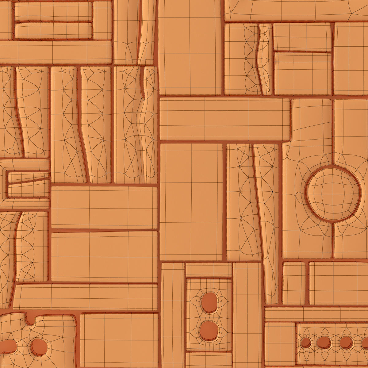 Panel wood form frame n1 3D model_26