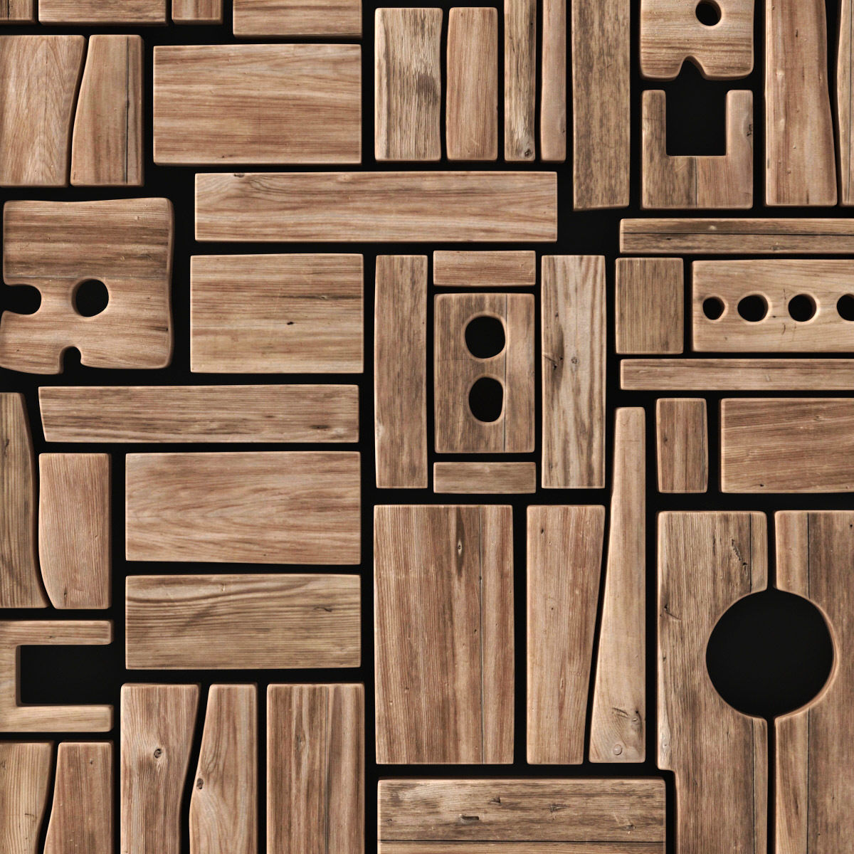 Panel wood form frame n1 3D model_3