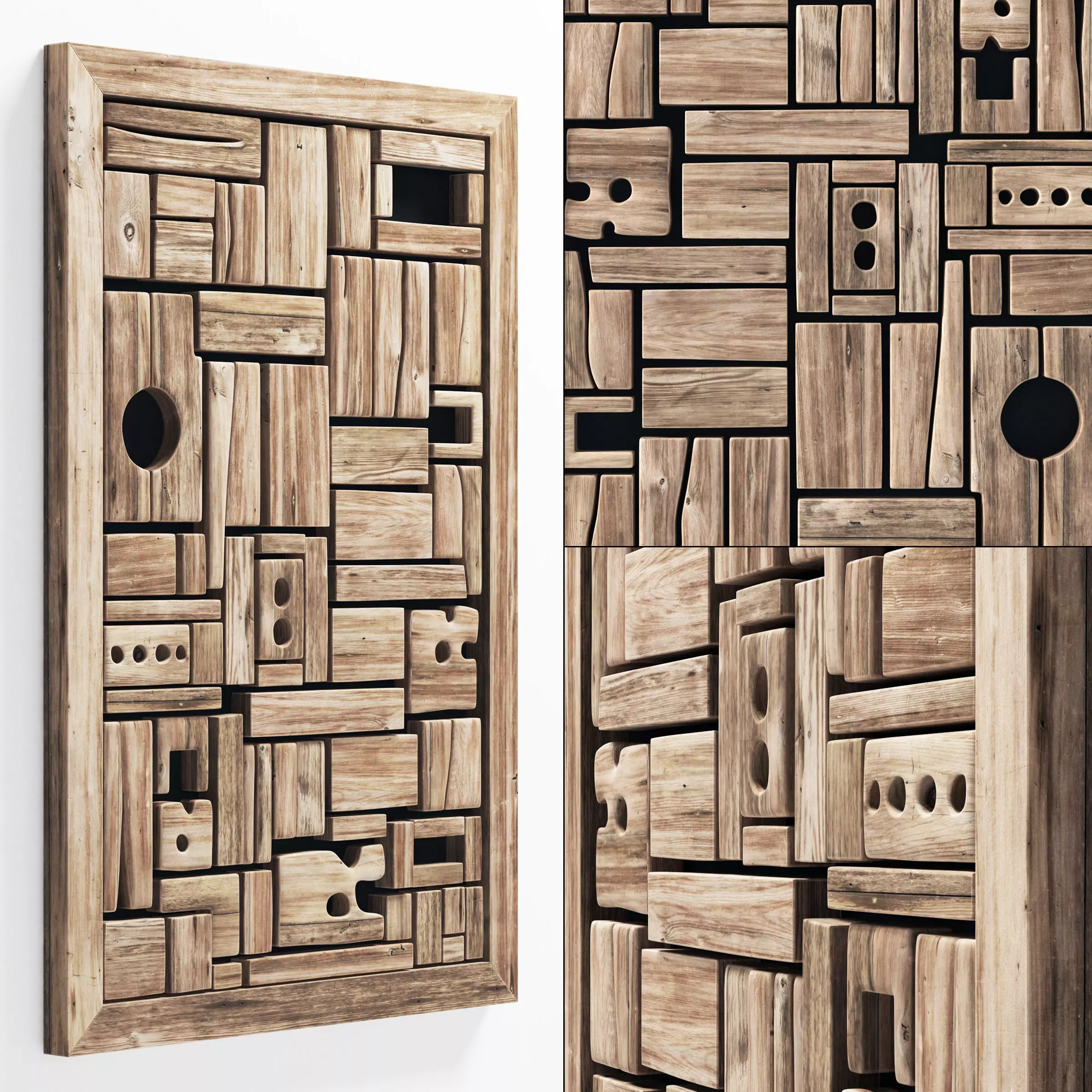 Panel wood form frame n1 3D model_0