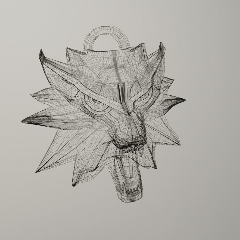 Witcher amulet 3D model_6