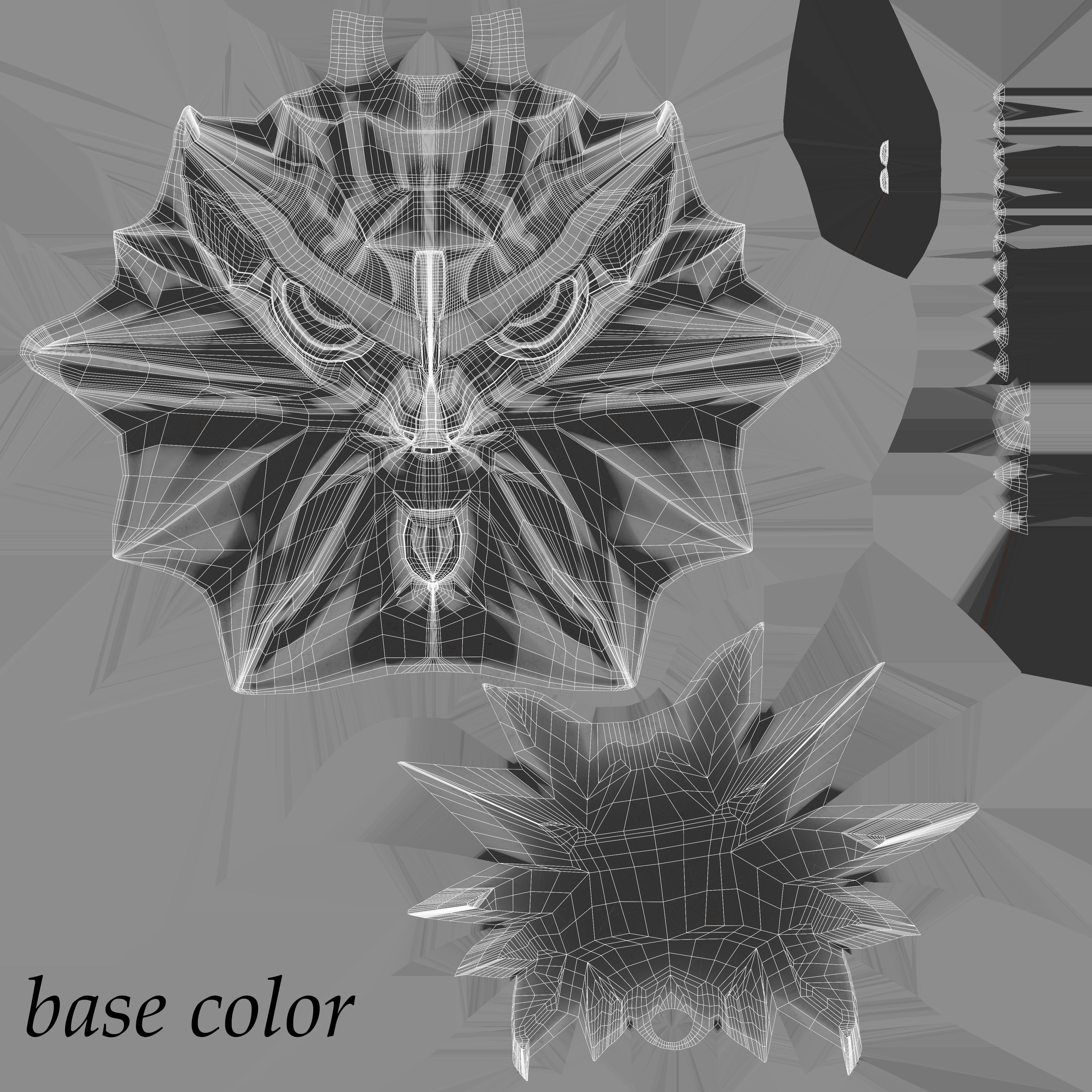 Witcher amulet 3D model_7