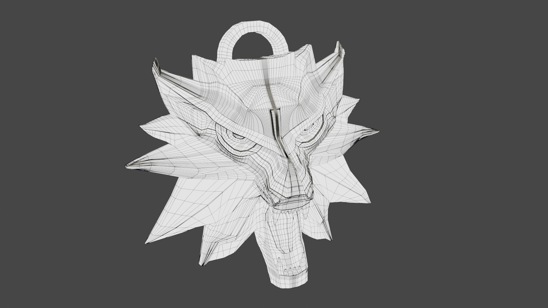 Witcher amulet 3D model_4