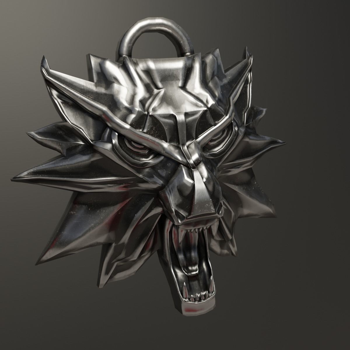 Witcher amulet 3D model_2