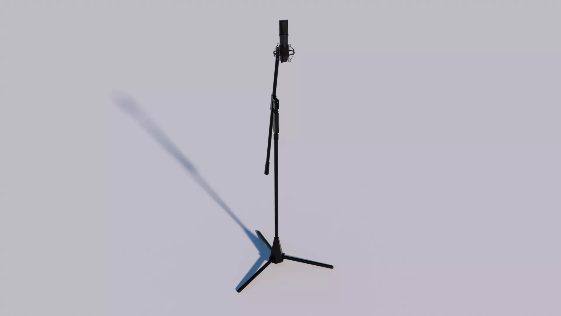 Mic Stand with Condenser Microphone Free 3D model