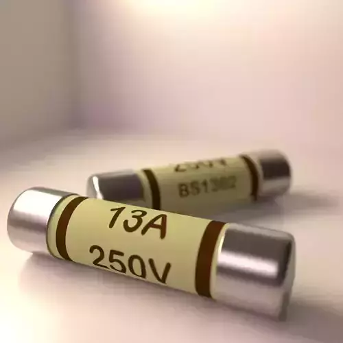 Fuses resistor and capacitor 3D model