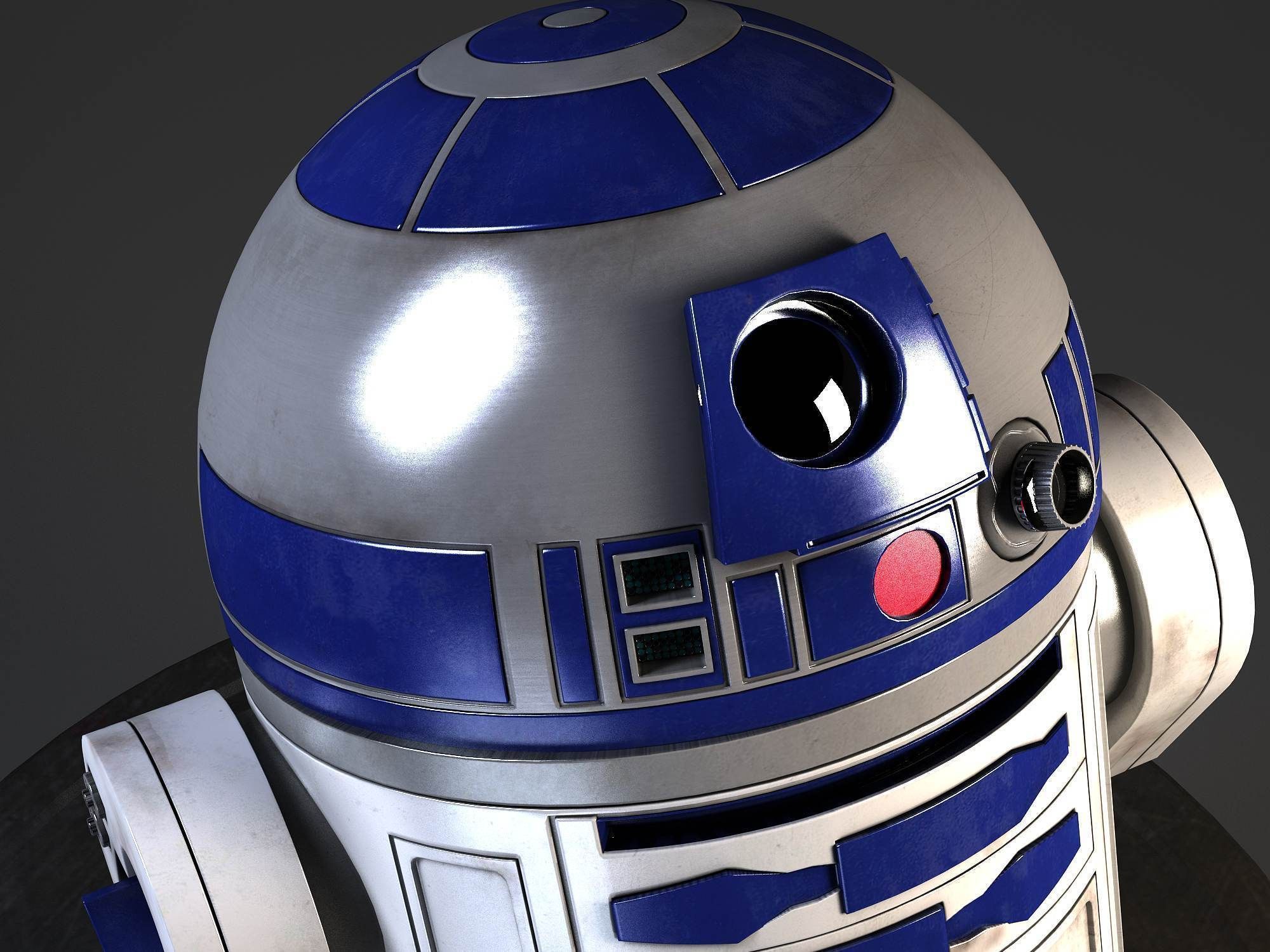 R2D2 Droid Star Wars 3D model_3