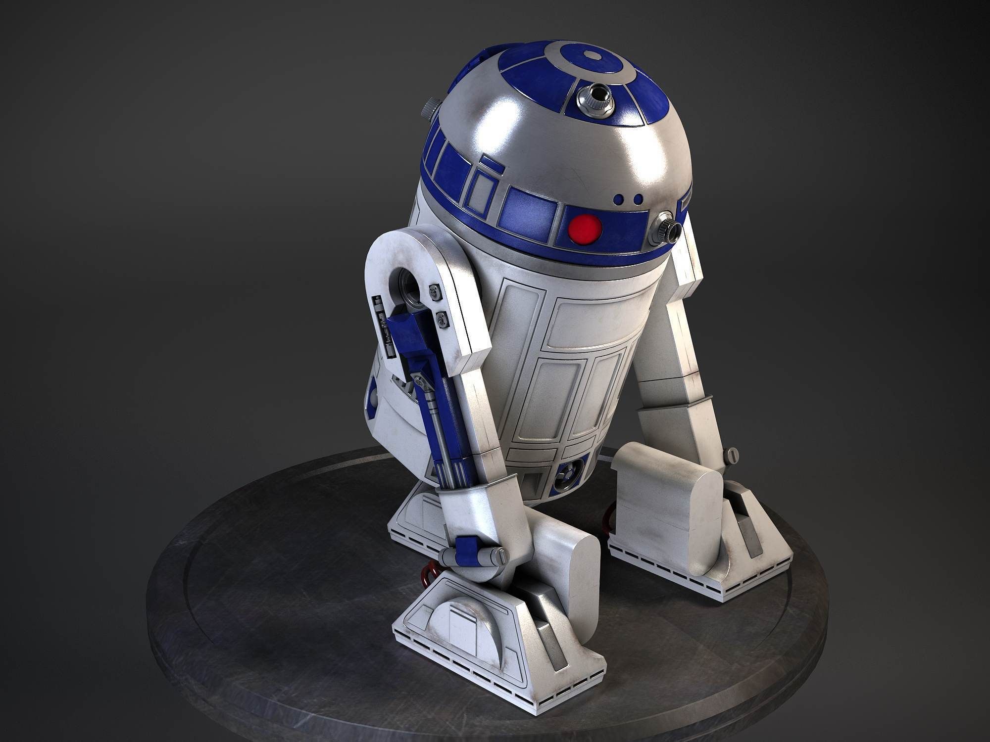 R2D2 Droid Star Wars 3D model_6