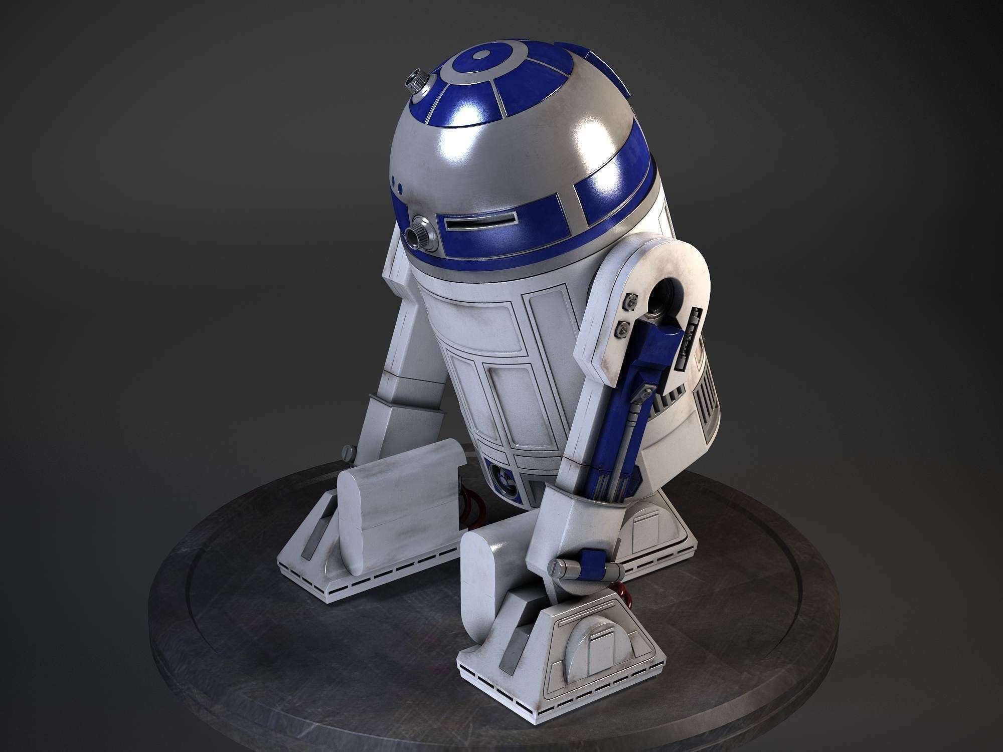 R2D2 Droid Star Wars 3D model_2