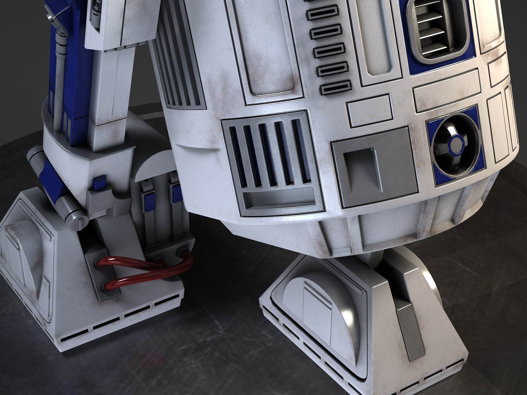 R2D2 Droid Star Wars 3D model_5