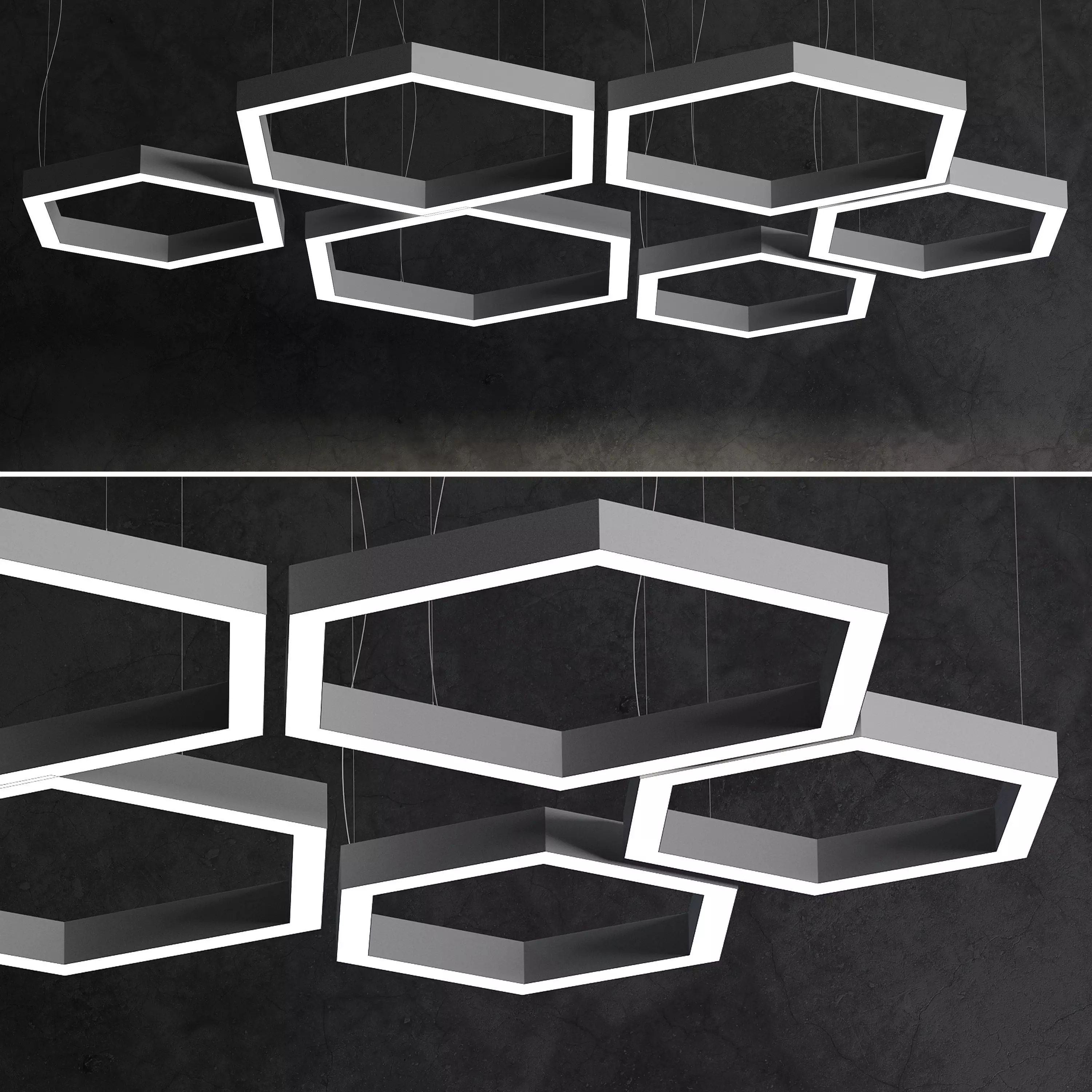 Hex Ceiling Light by Forstlight 3D model