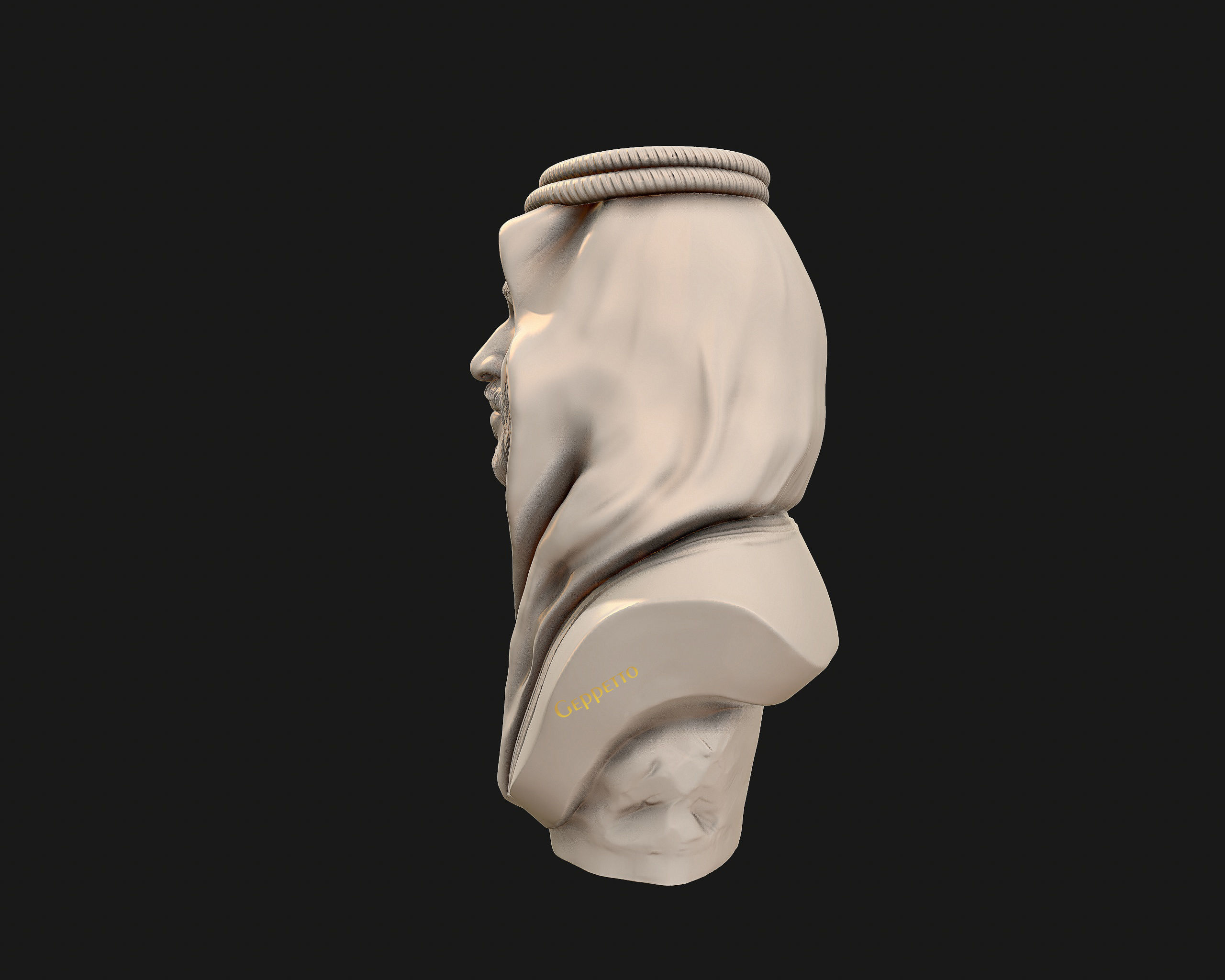 Mohammad Bin Salman portrait sculpture model 3D print model_25