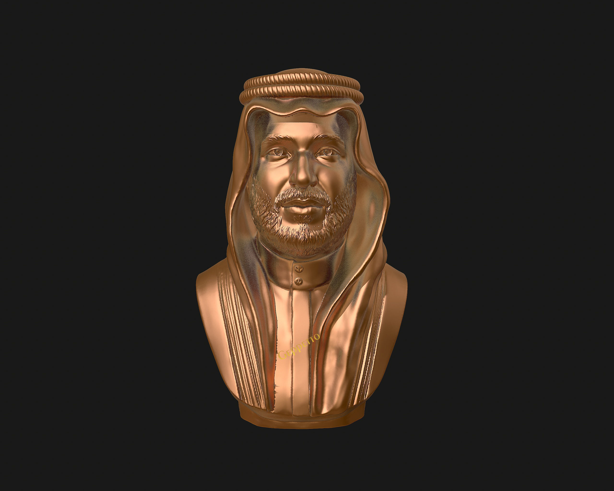 Mohammad Bin Salman portrait sculpture model 3D print model_30