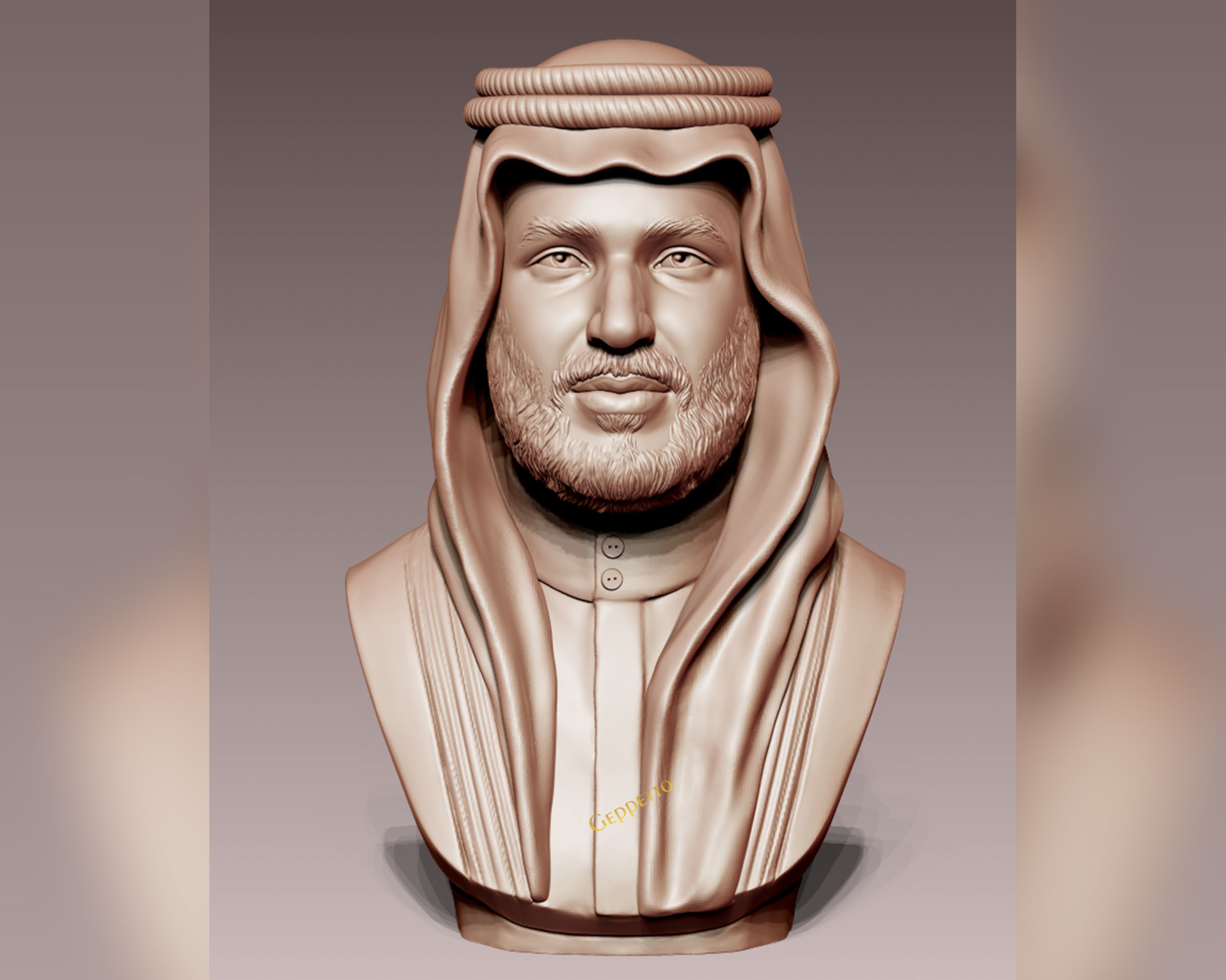 Mohammad Bin Salman portrait sculpture model 3D print model_5