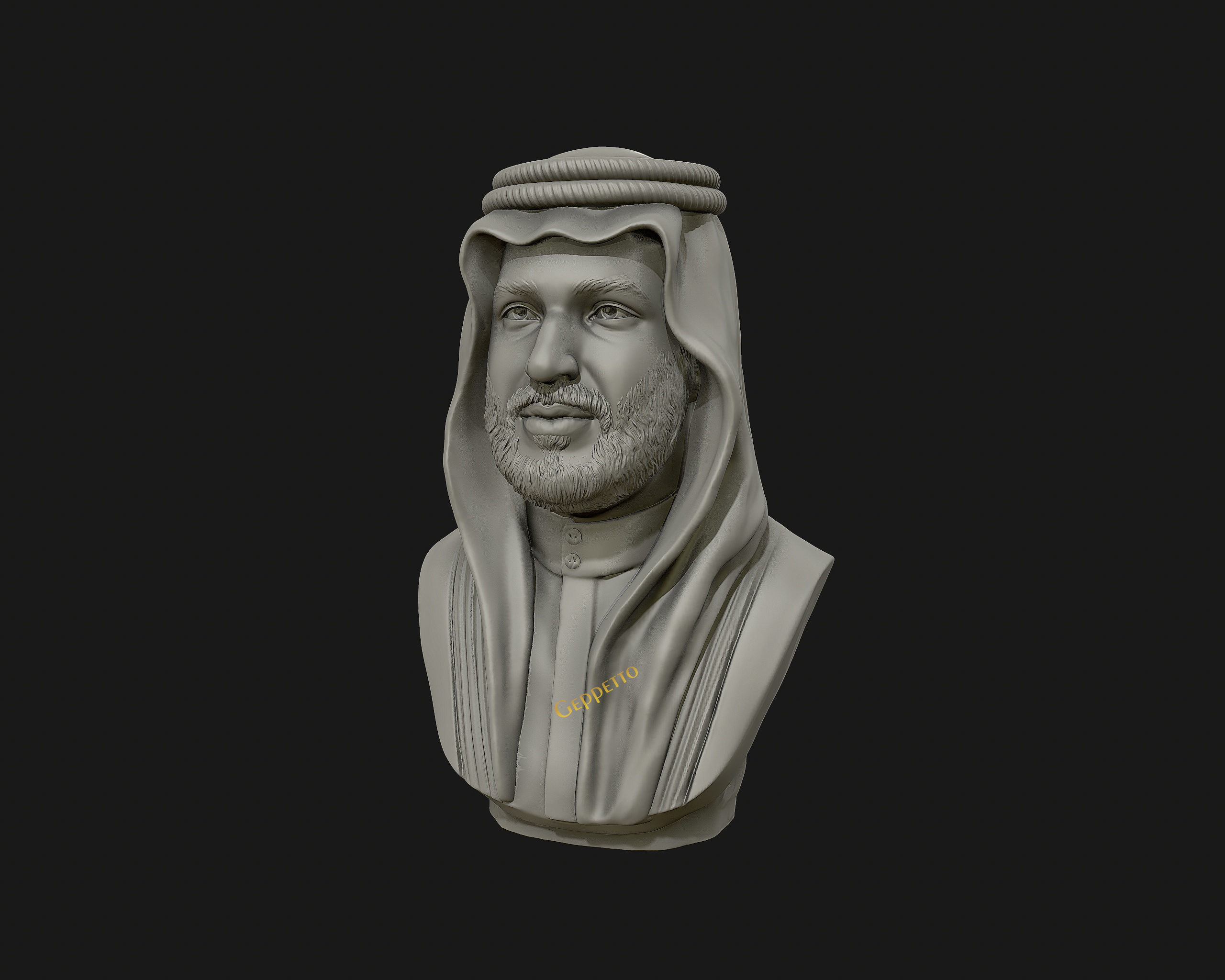 Mohammad Bin Salman portrait sculpture model 3D print model_10