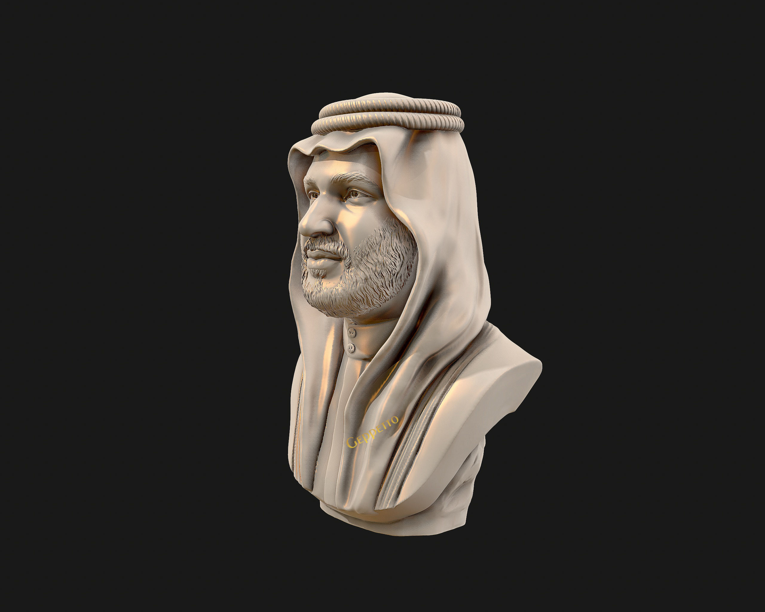 Mohammad Bin Salman portrait sculpture model 3D print model_22
