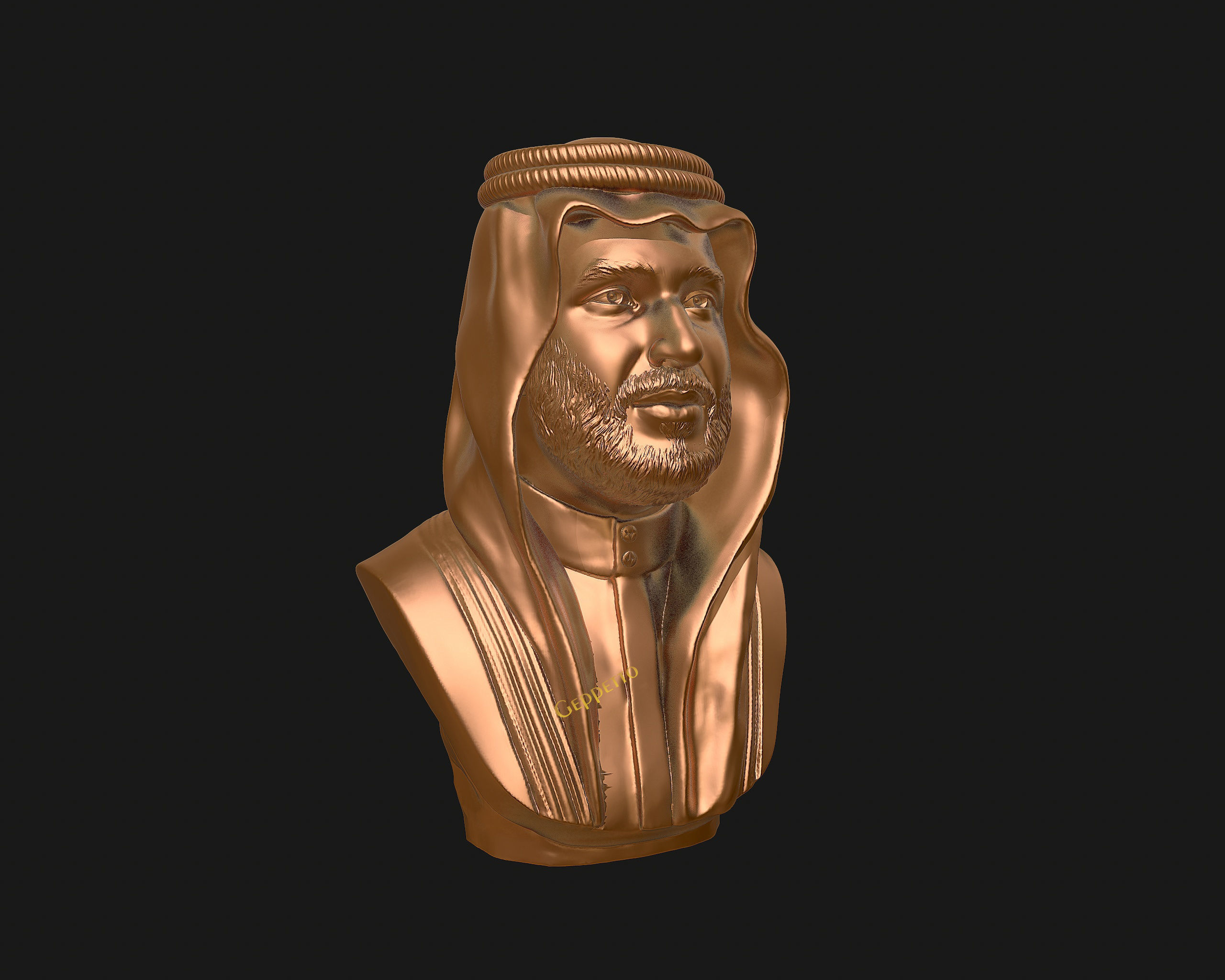 Mohammad Bin Salman portrait sculpture model 3D print model_33