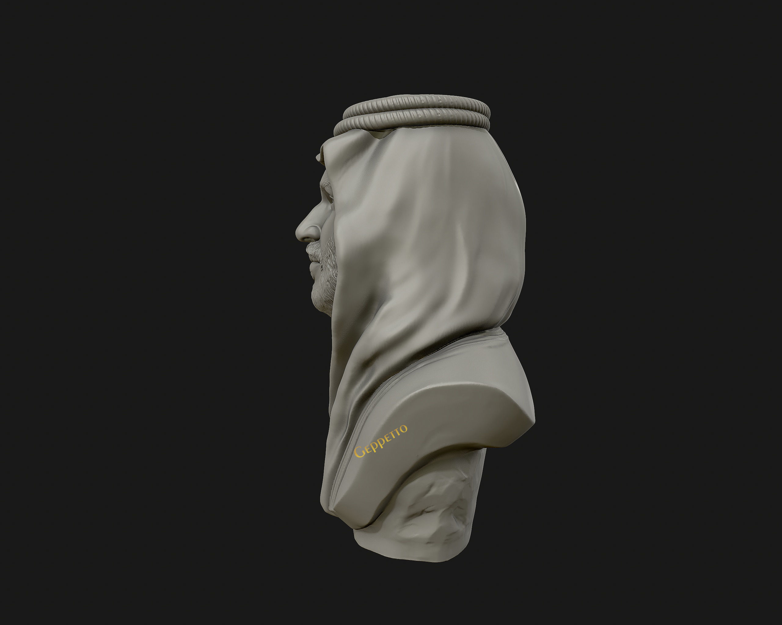 Mohammad Bin Salman portrait sculpture model 3D print model_15