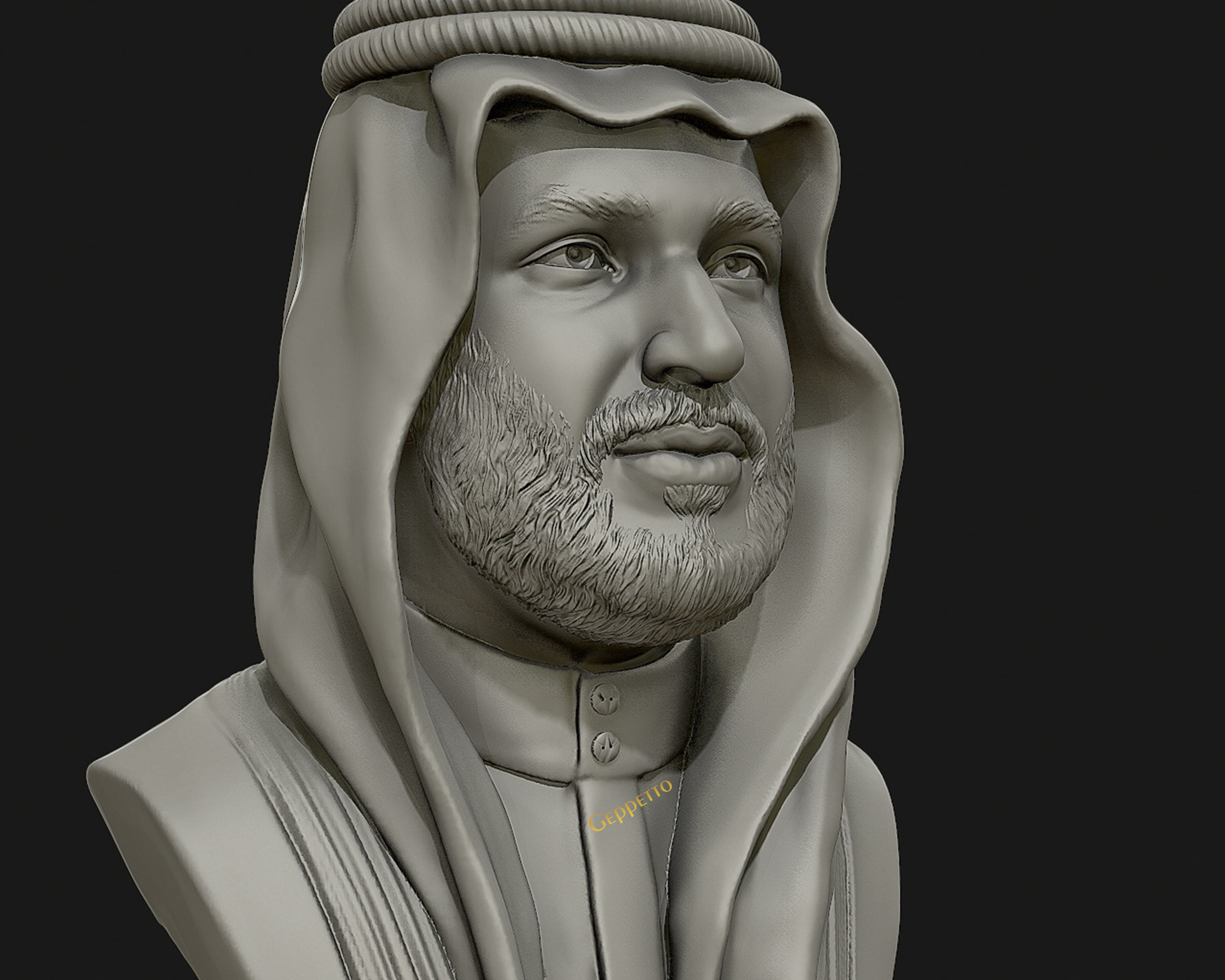 Mohammad Bin Salman portrait sculpture model 3D print model_1