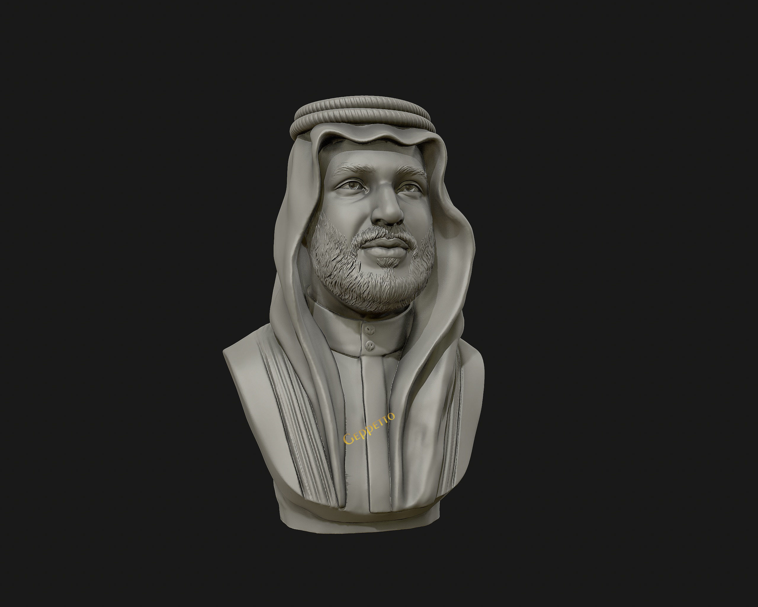 Mohammad Bin Salman portrait sculpture model 3D print model_19