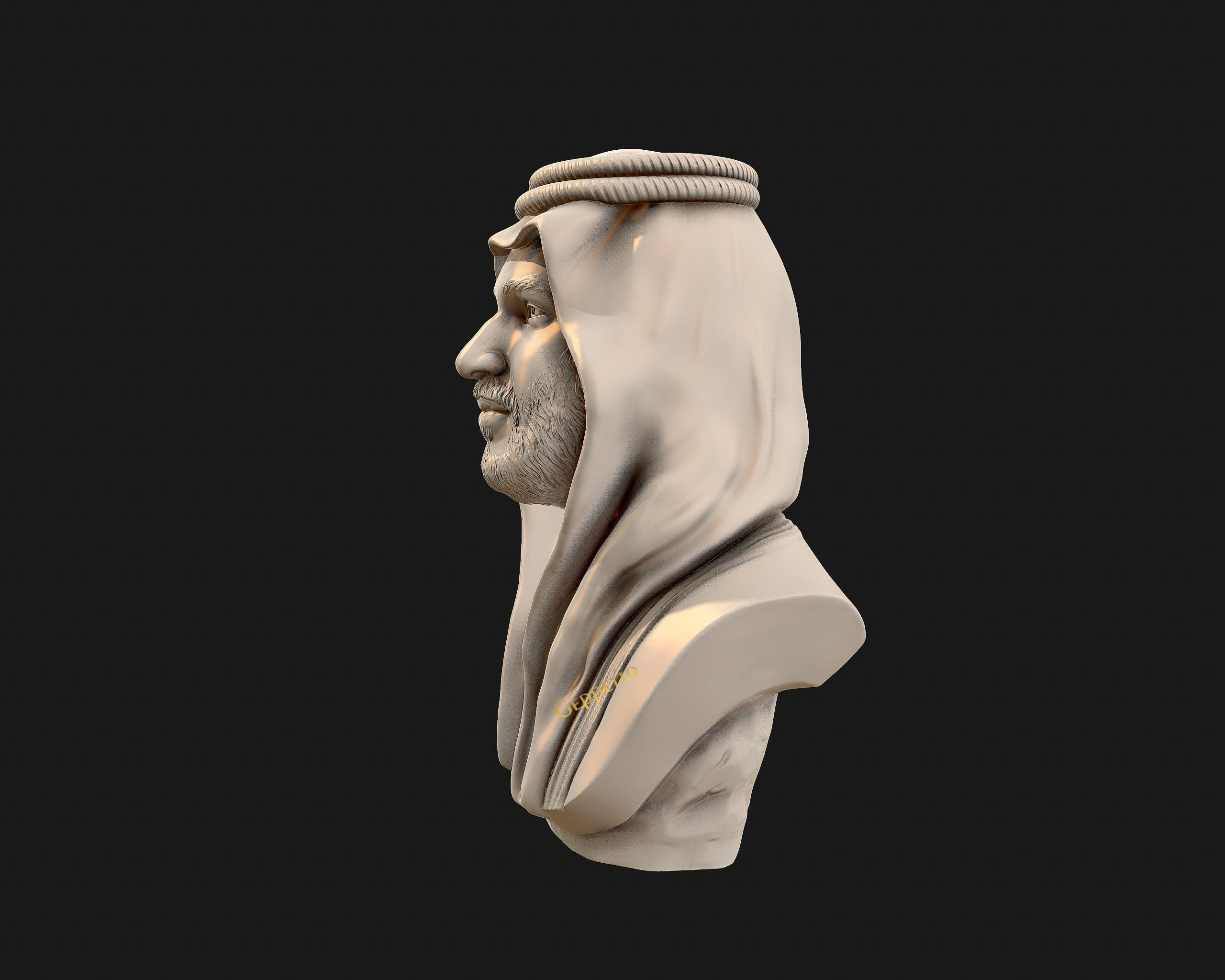Mohammad Bin Salman portrait sculpture model 3D print model_24