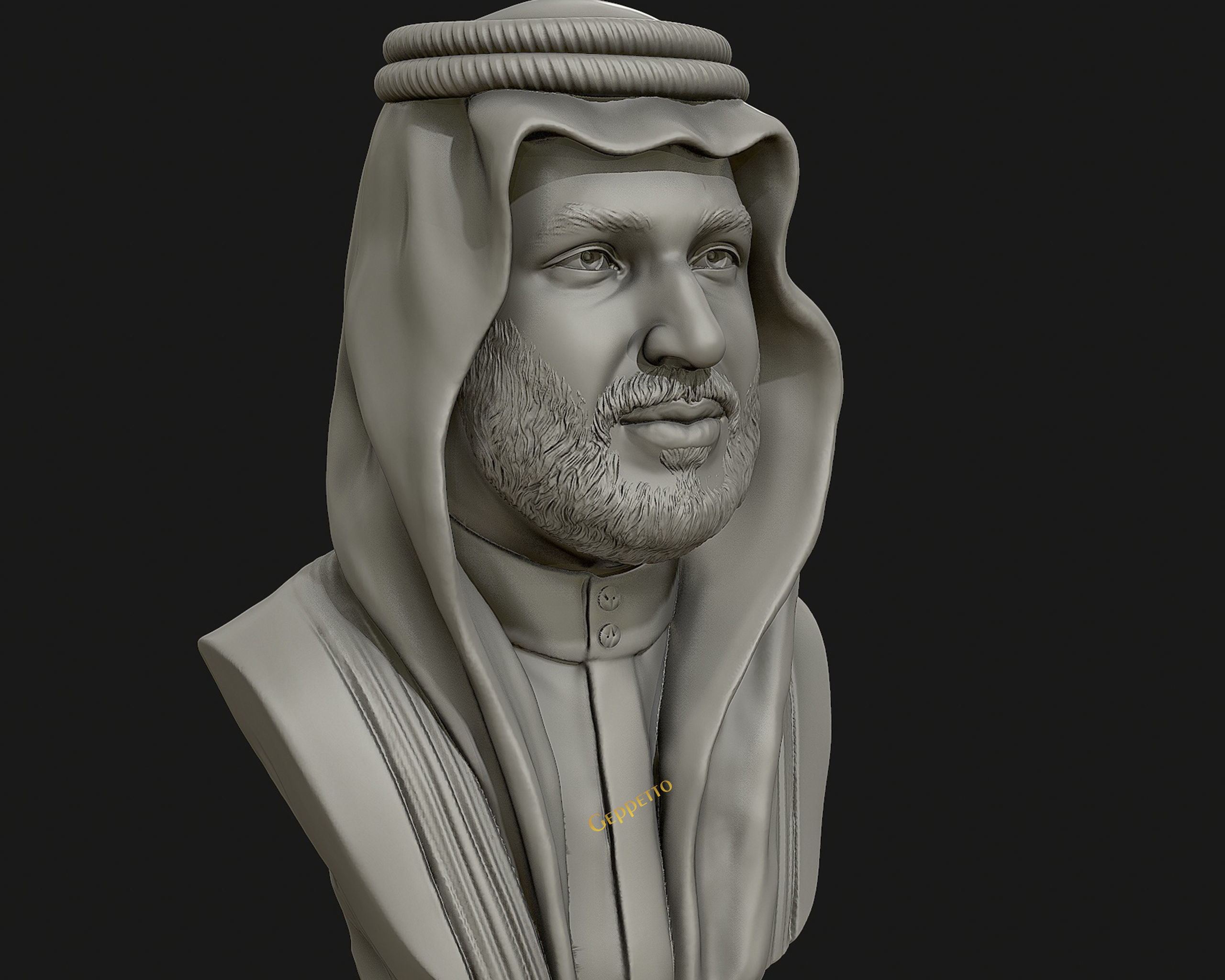 Mohammad Bin Salman portrait sculpture model 3D print model_4