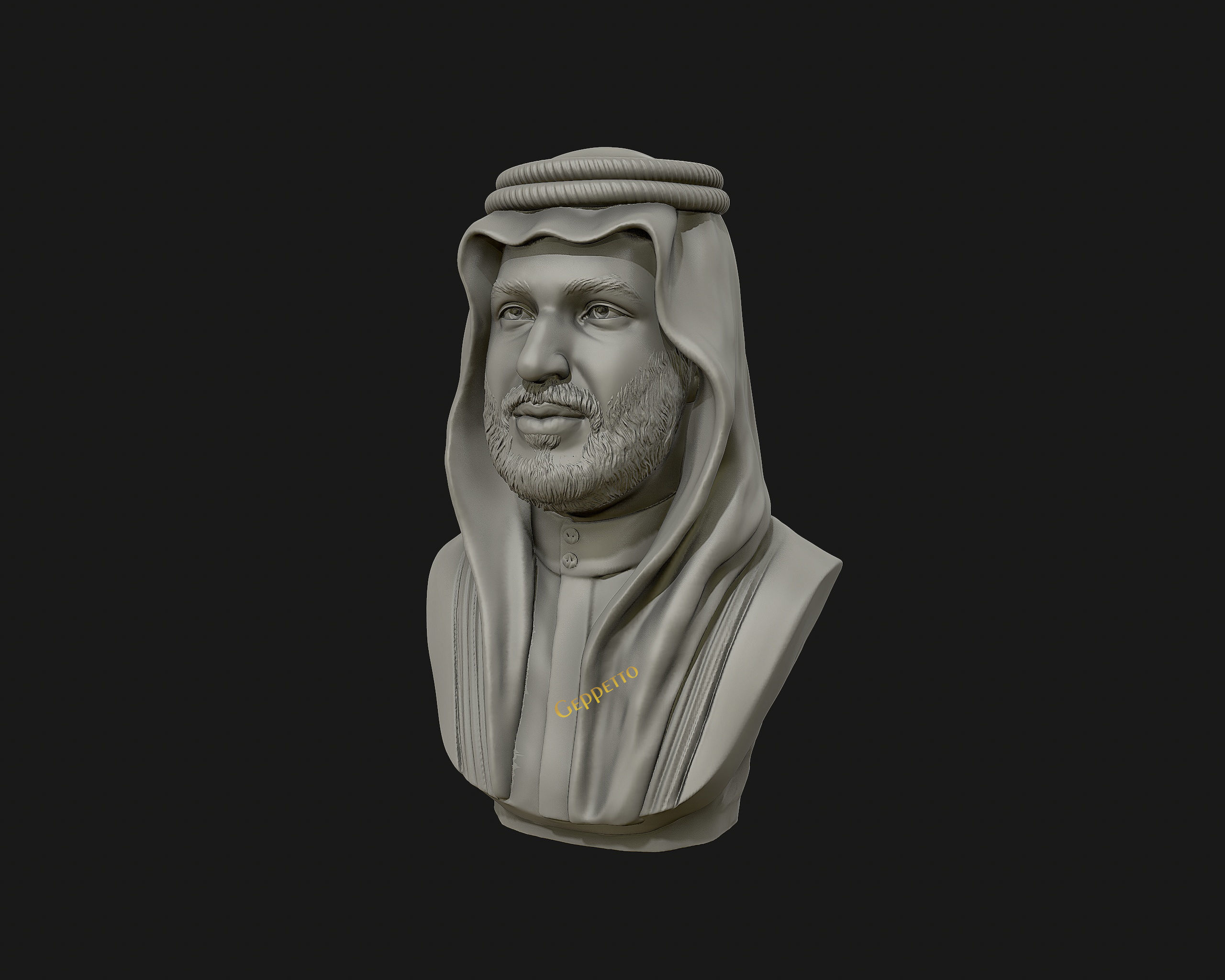 Mohammad Bin Salman portrait sculpture model 3D print model_11