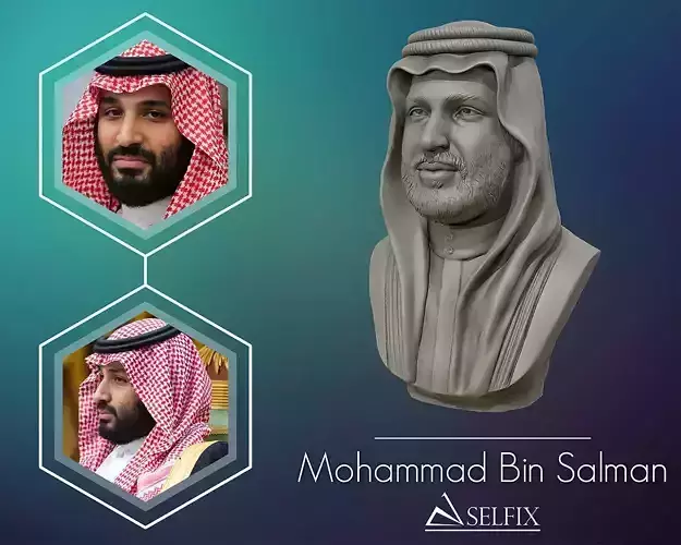 Mohammad Bin Salman portrait sculpture model 3D print model
