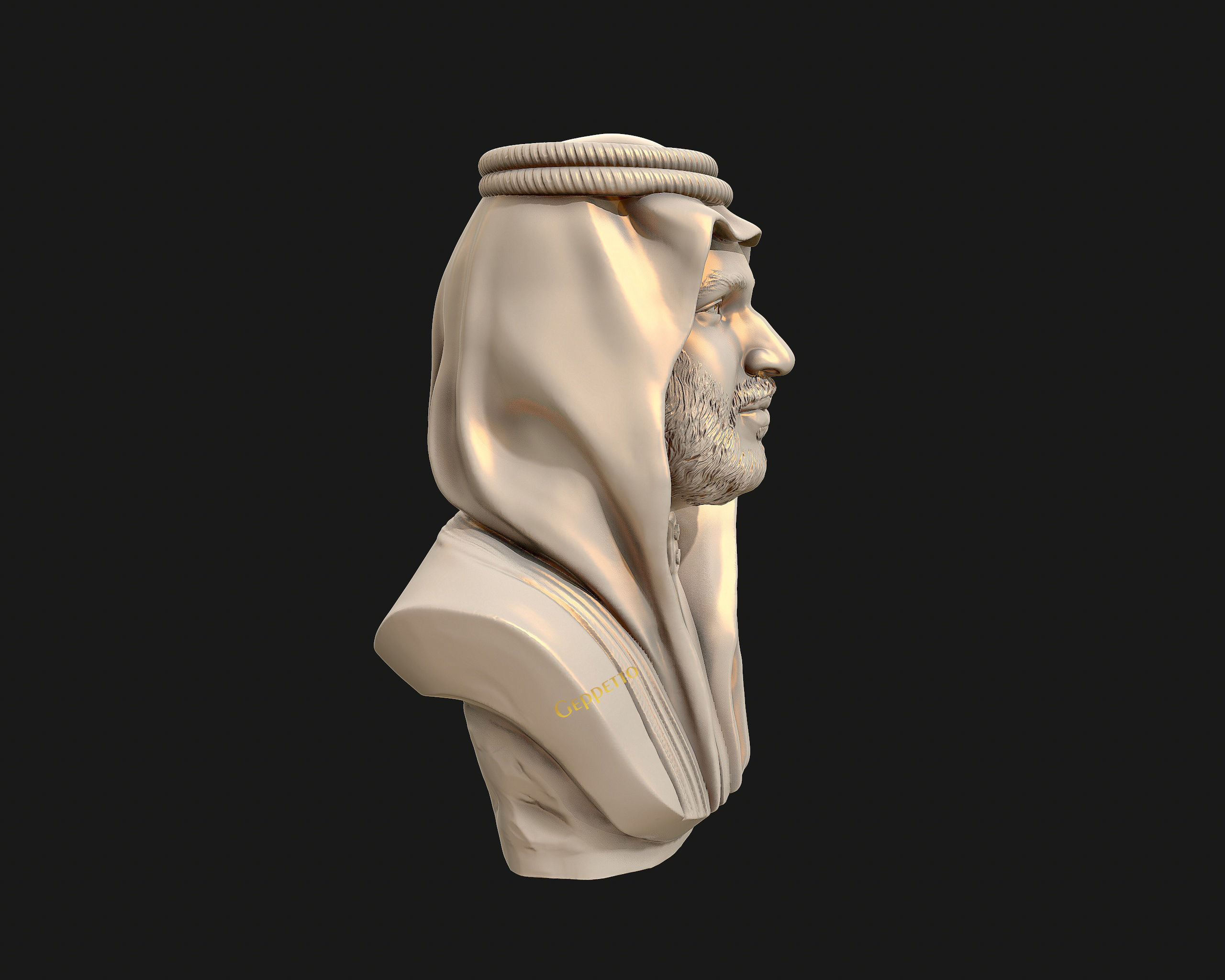 Mohammad Bin Salman portrait sculpture model 3D print model_26
