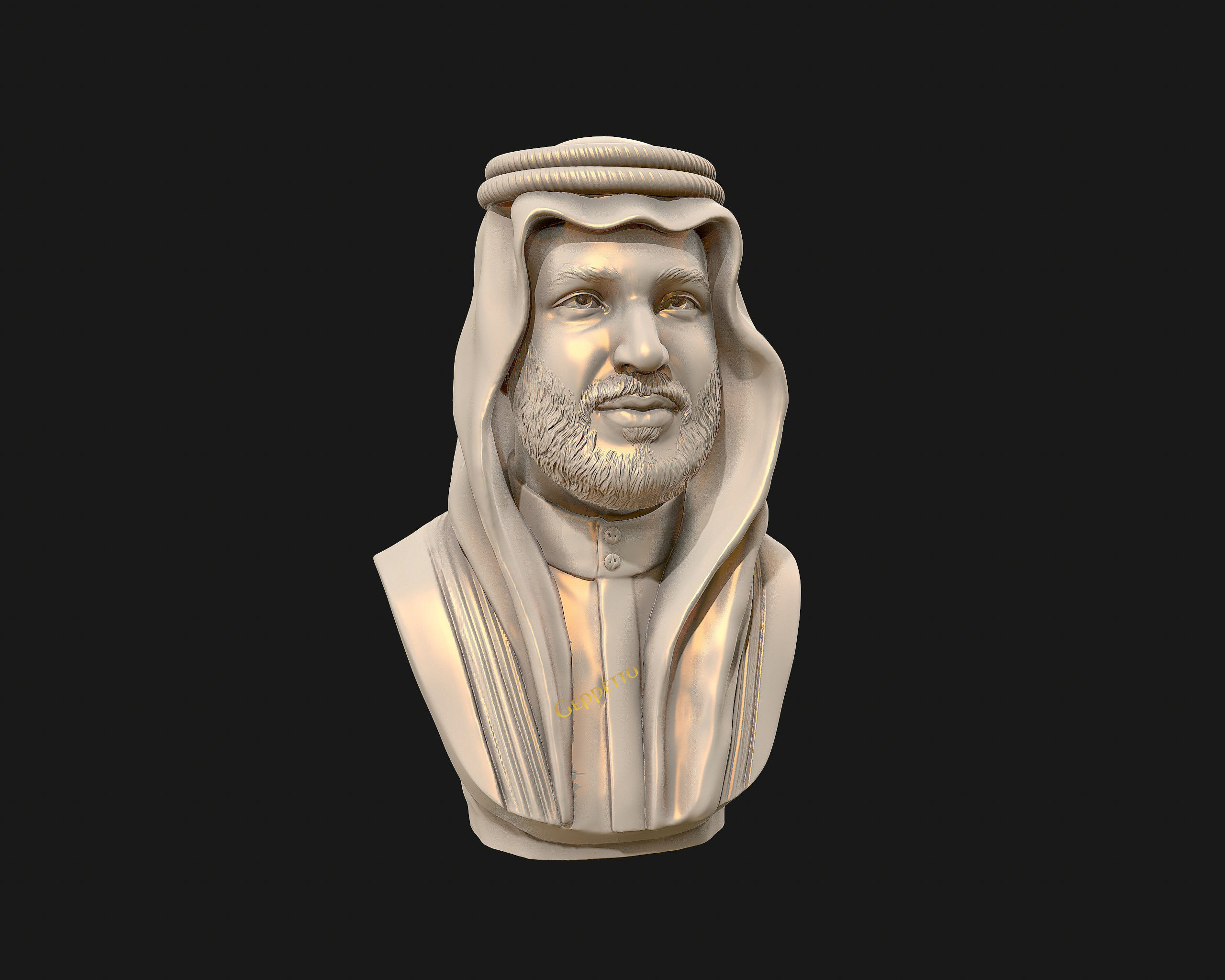 Mohammad Bin Salman portrait sculpture model 3D print model_29