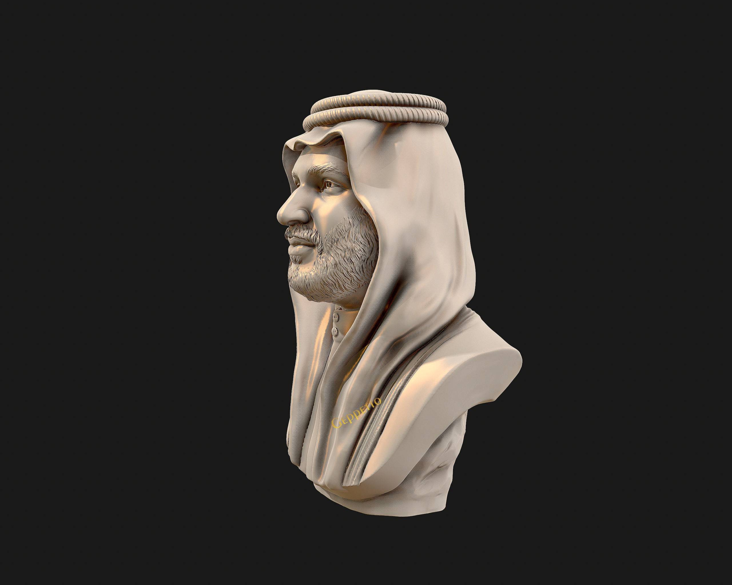 Mohammad Bin Salman portrait sculpture model 3D print model_23