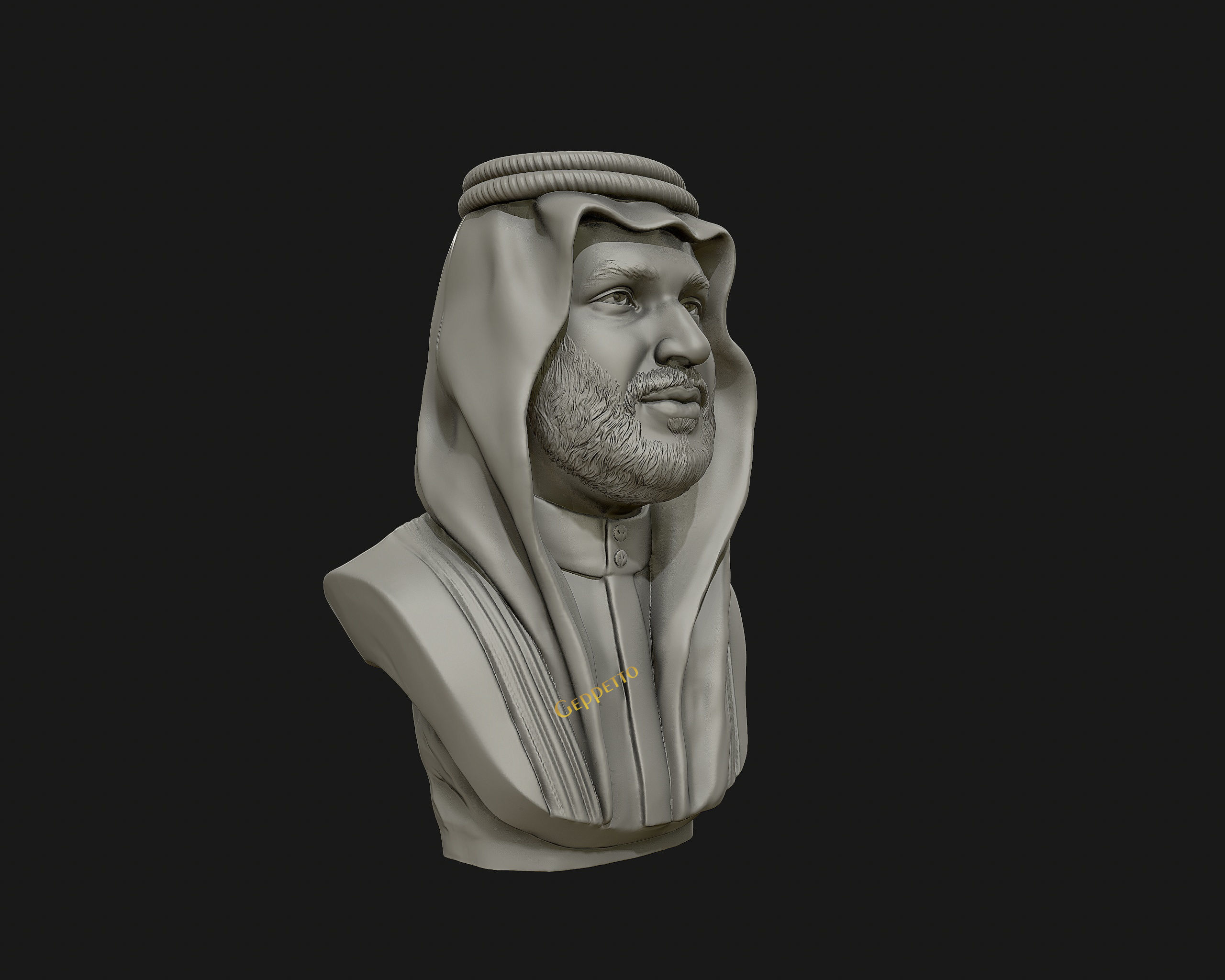 Mohammad Bin Salman portrait sculpture model 3D print model_18