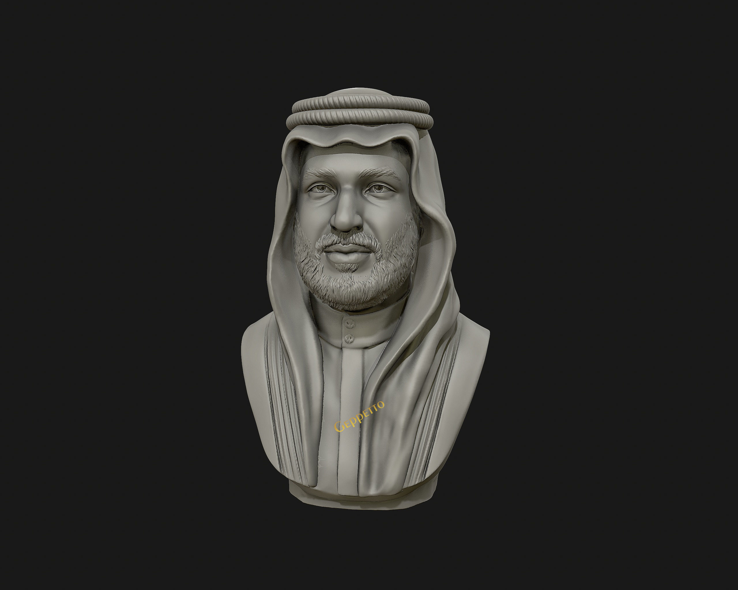 Mohammad Bin Salman portrait sculpture model 3D print model_9