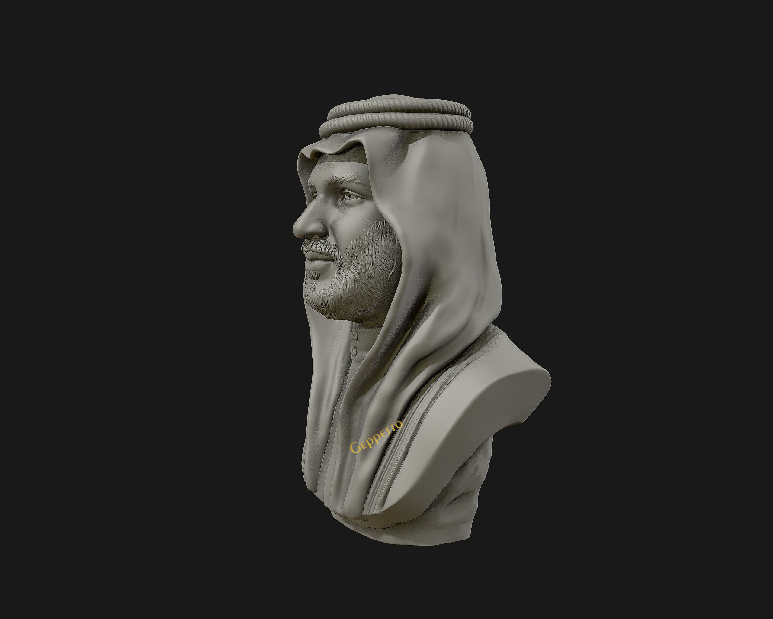 Mohammad Bin Salman portrait sculpture model 3D print model_14