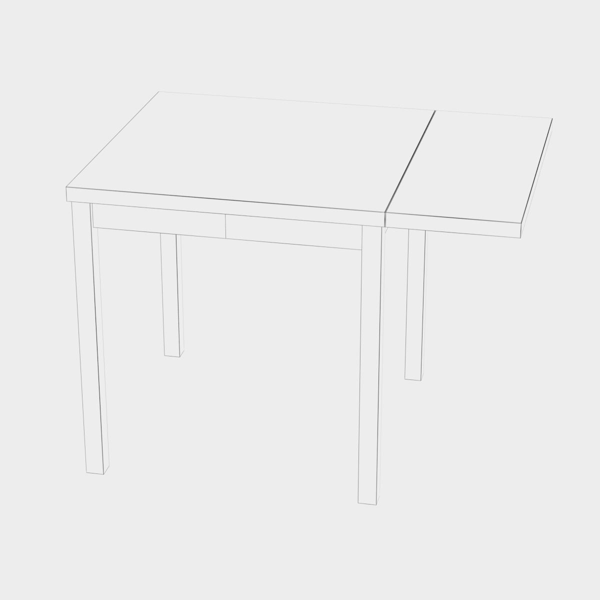 Ikea NORDVIKEN table 3D model_4