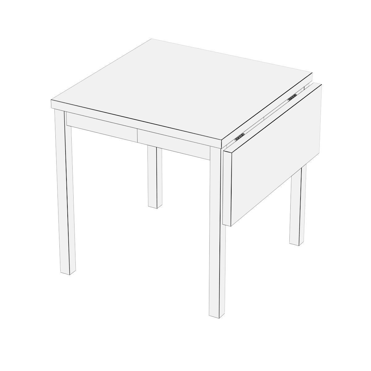 Ikea NORDVIKEN table 3D model_5