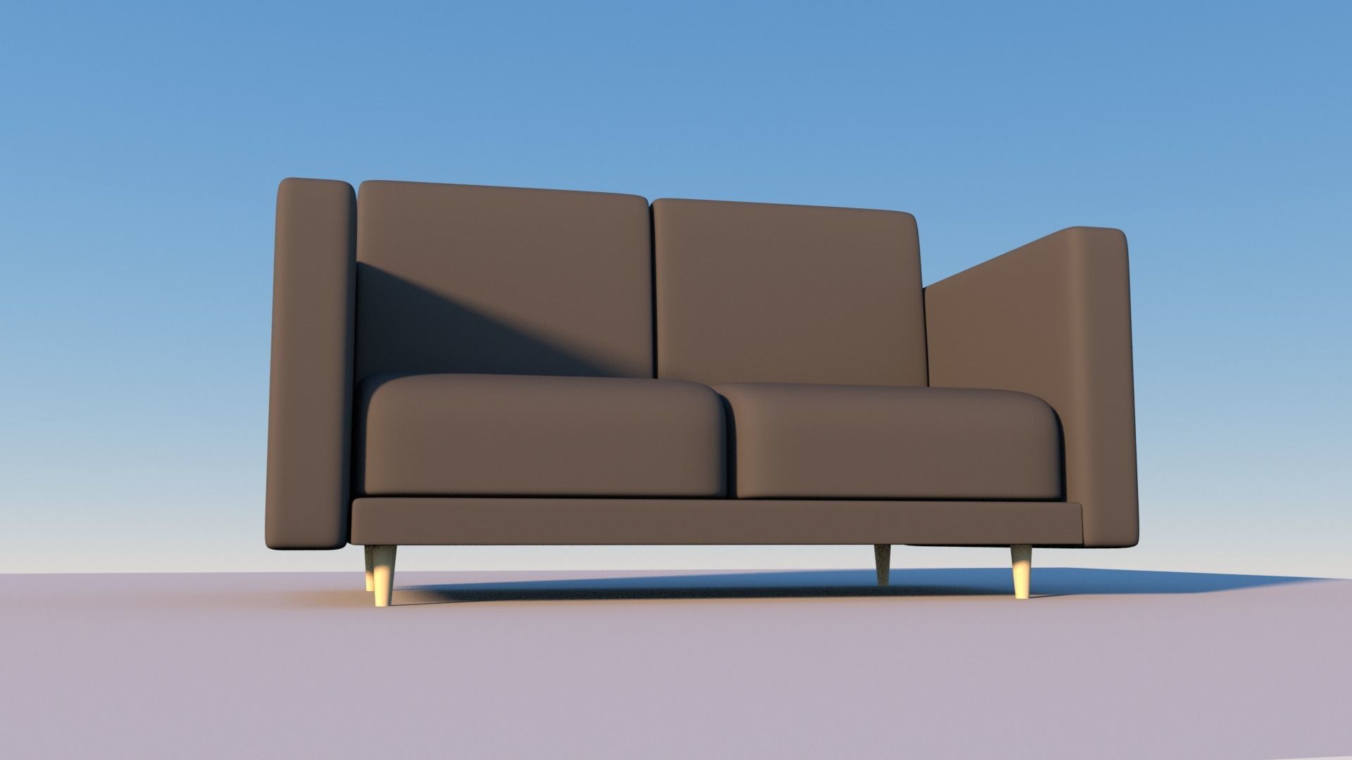 Simple Sofa Free 3D model_1