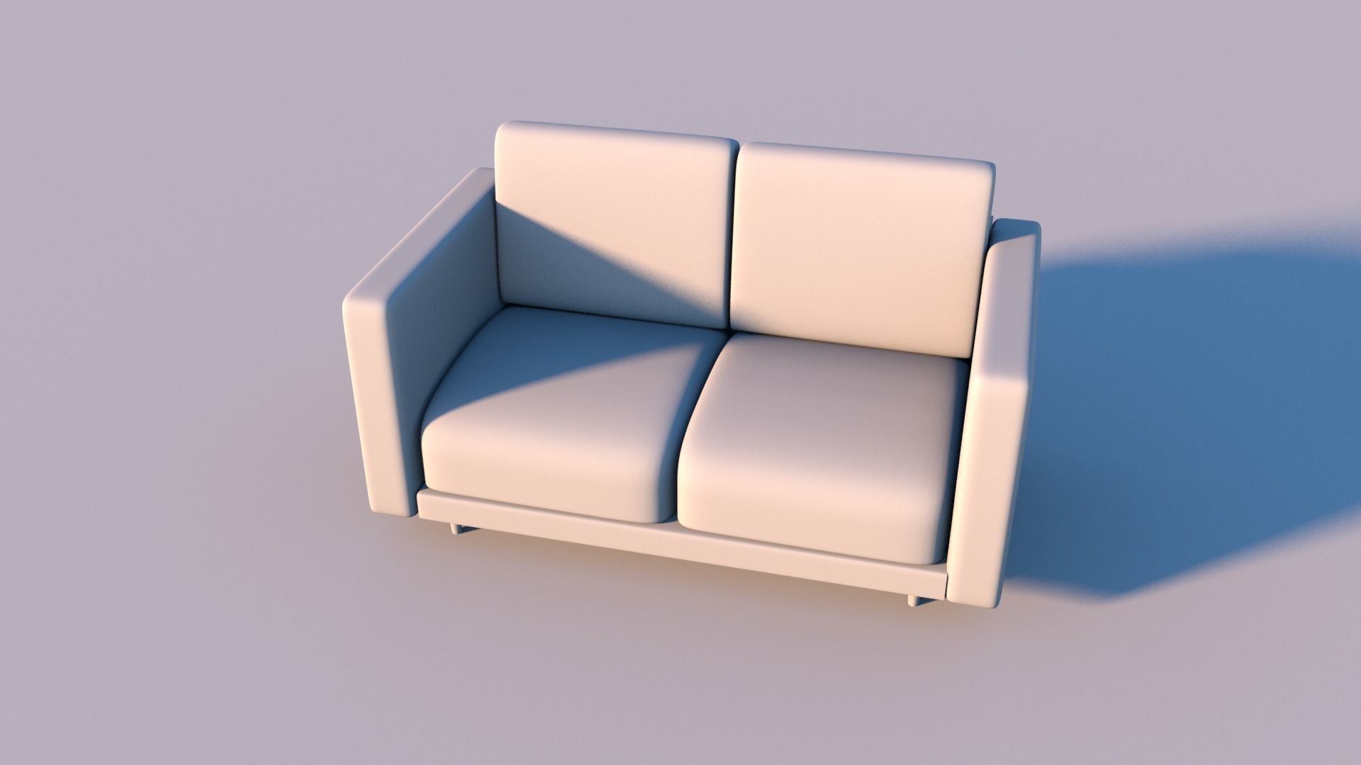 Simple Sofa Free 3D model_3